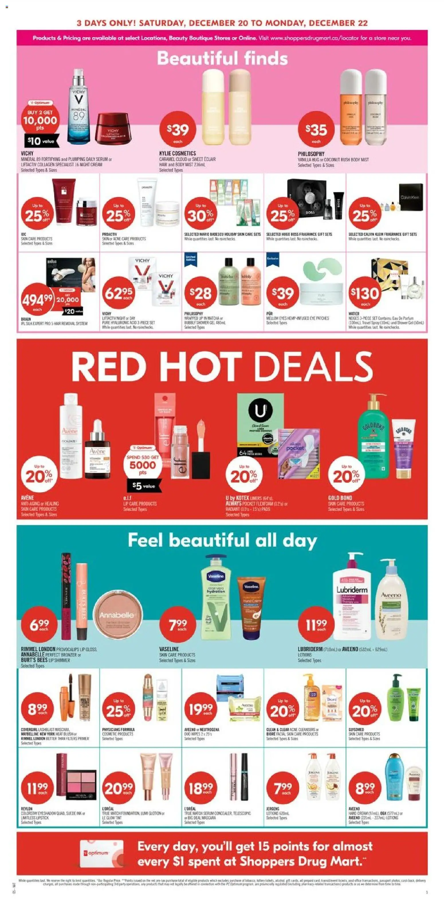 Shoppers flyer valid from 20.12.2025 | Page: 7 | Products: Cream, Blush, Mascara, Shower