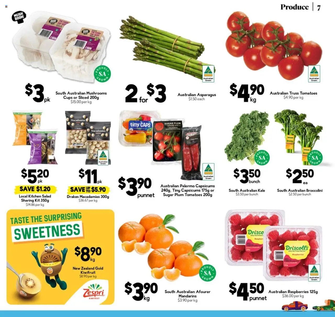 Drakes catalogue - valid from 08.10.2025 | Page: 7 | Products: Tomatoes, Mushrooms, Mandarins, Salad