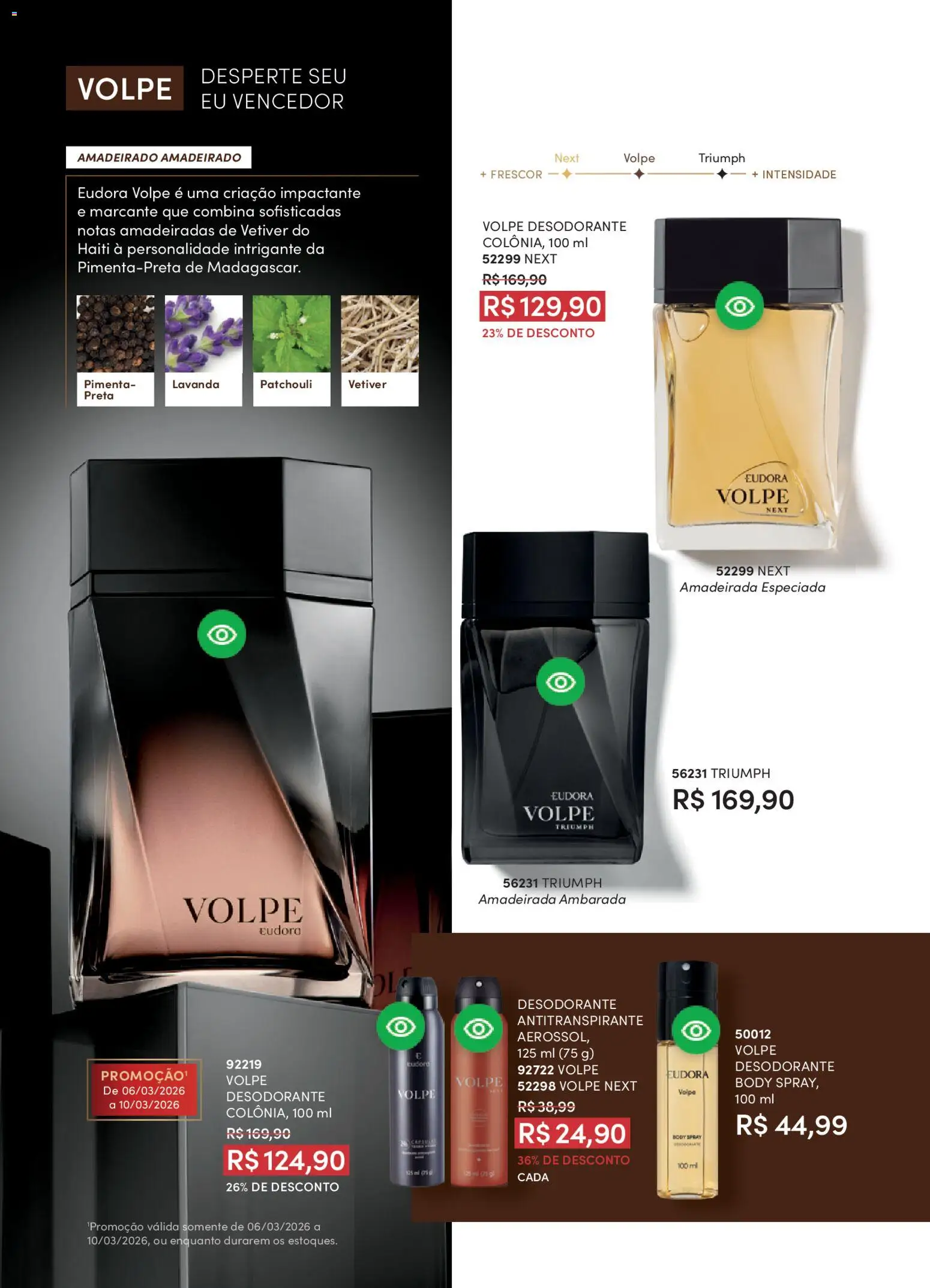 Eudora Folheto - válido de 19.02.2026 | Página: 114 | Produtos: Pimenta, Desodorante, Body