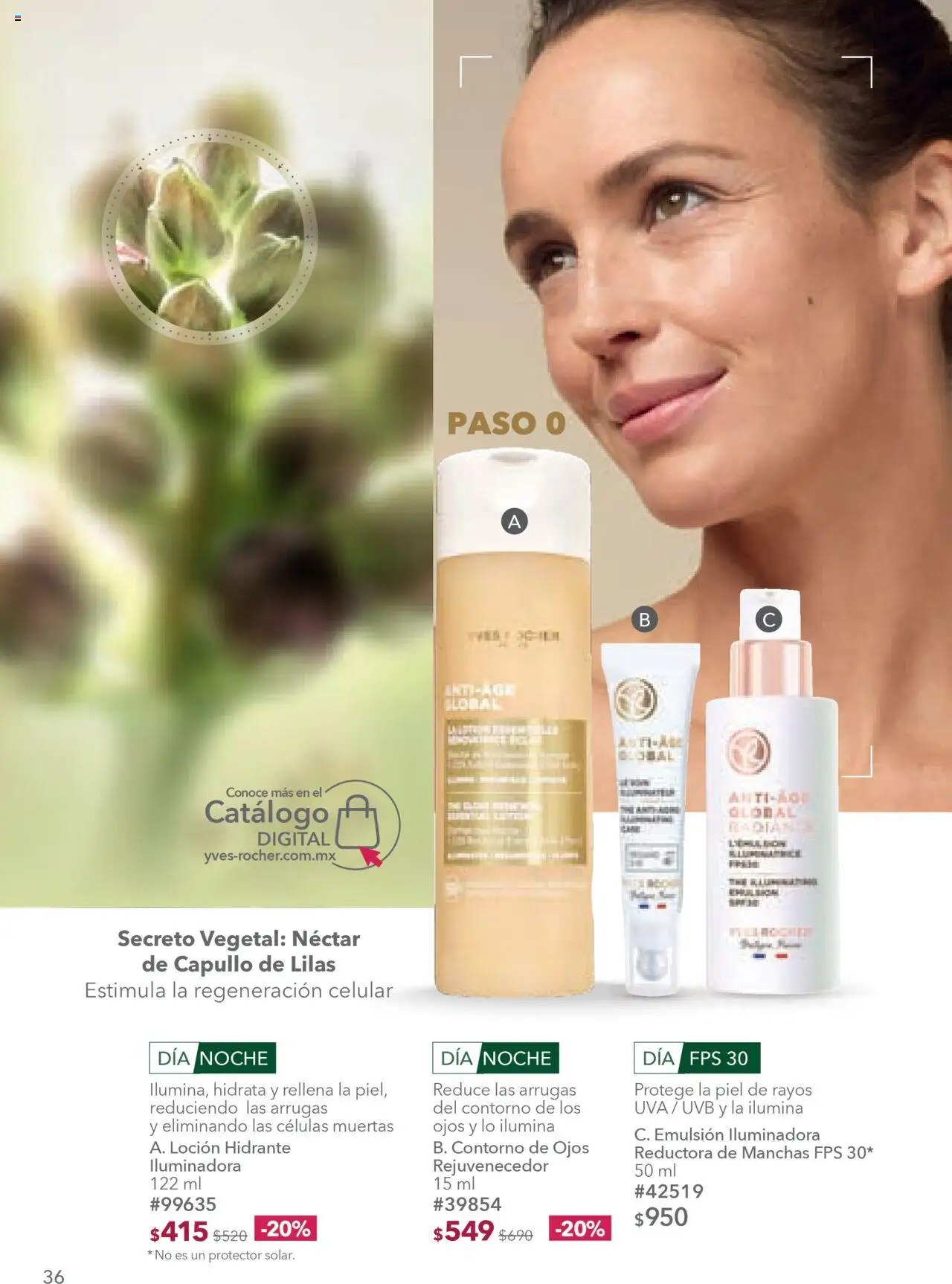 Nuevas ofertas de Yves Rocher válidas en toda la República Mexicana desde el 05.08.2025. ¡Encuentra las mejores ofertas en Yves Rocher - Campaña 11 2025! | Página: 36 | Productos: Contorno de ojos, Contorno, Loción, Emulsión