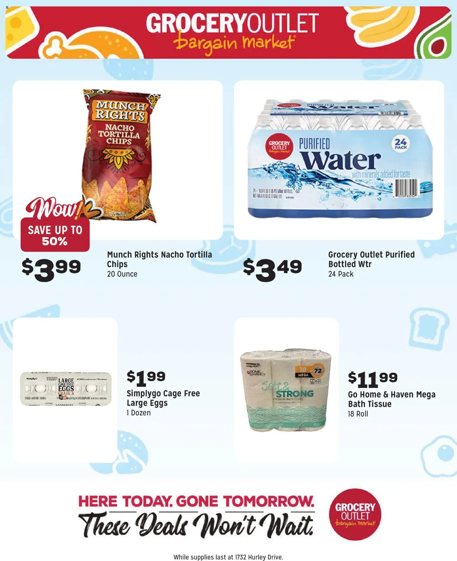 Grocery Outlet Weekly Ad - ID - valid from 24.12.2025 | Page: 3 | Products: Bath, Eggs, Chips, Water