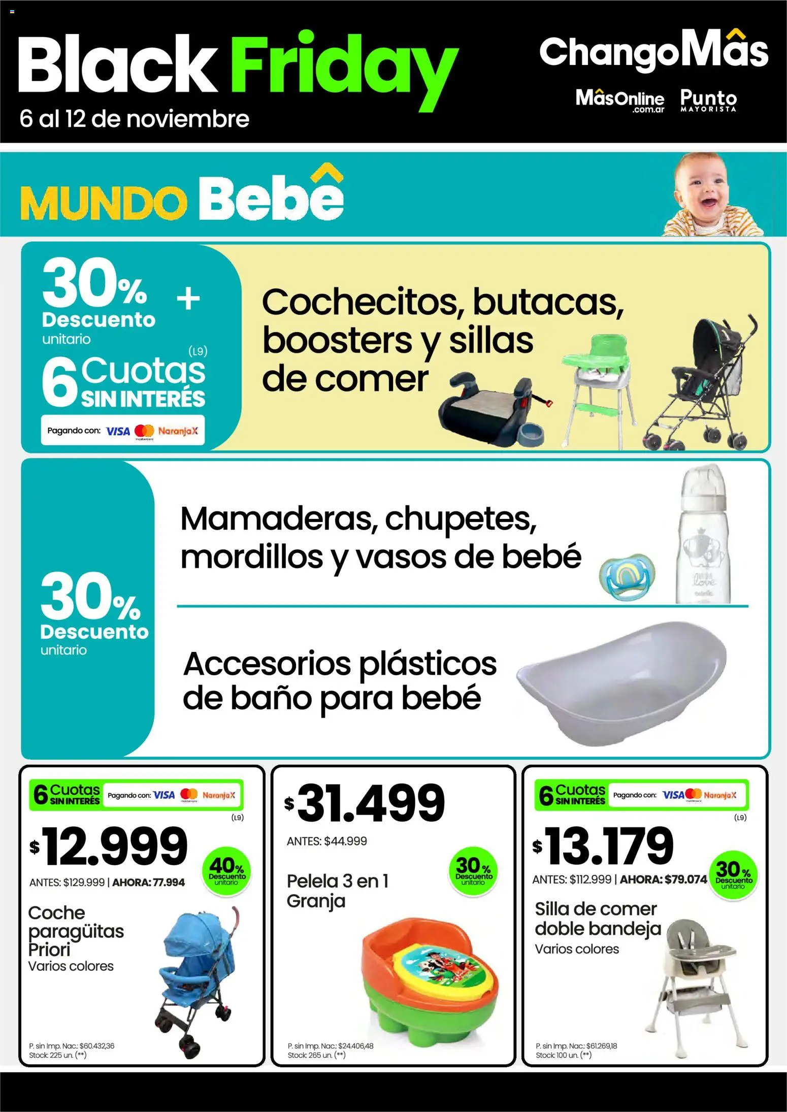 Punto Mayorista Black Friday │ válido desde el 06.11.2025 | Página: 12 | Productos: Silla, Baño, Bandeja, Vasos