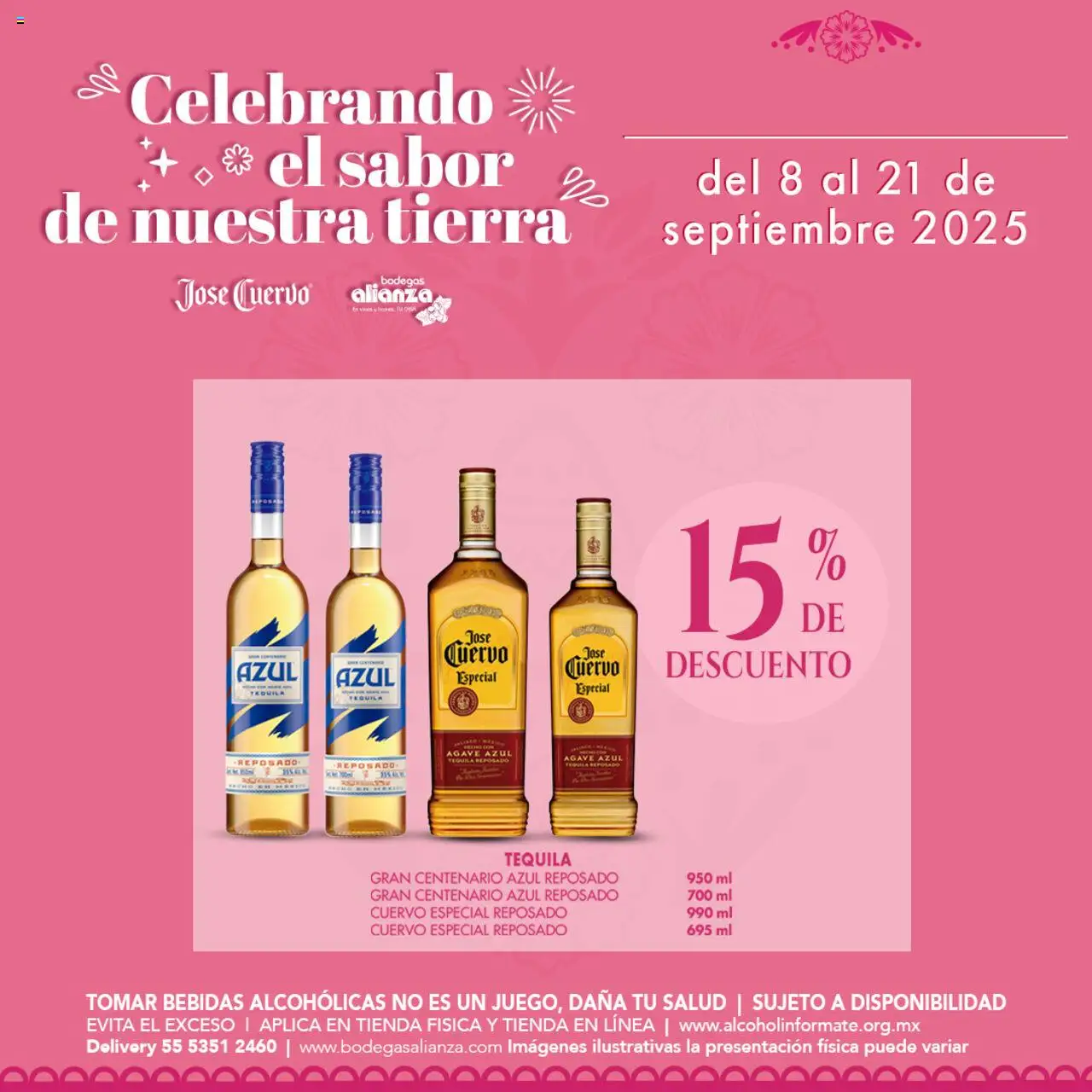 Nuevas ofertas de Bodegas Alianza válidas en toda la República Mexicana desde el 08.09.2025. ¡Encuentra las mejores ofertas en Bodegas Alianza - Catálogo Descuentos Exclusivos! | Página: 5 | Productos: Tequila