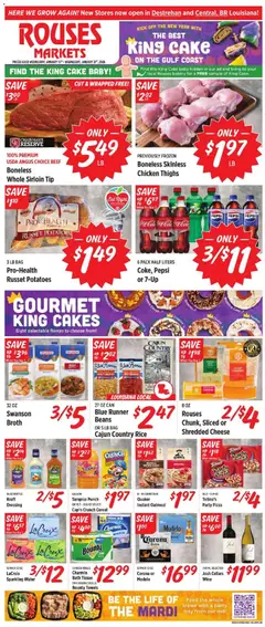 Preview of Rouses weekly ads valid from 14.01.2026 | Page: 2 | Products: Box, Wine, Rice, Bag