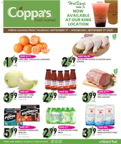 Preview of Coppas Fresh Market weekly flyer / circulaire from shop Coppas Fresh Market valid from 11.09.2025