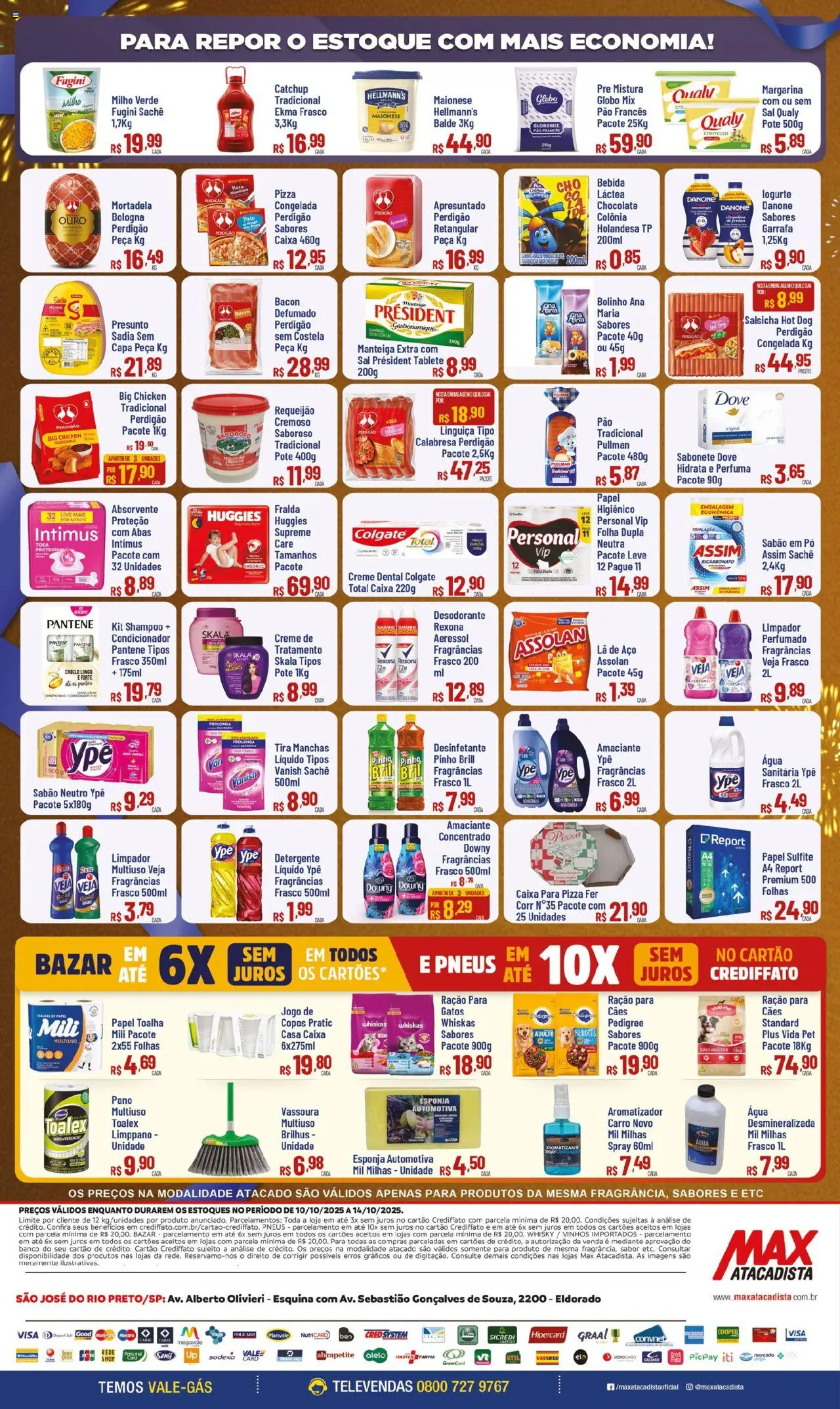 Max Atacadista Folheto - válido de 10.10.2025 | Página: 4 | Produtos: Papel toalha, Cará, Esponja, Presunto