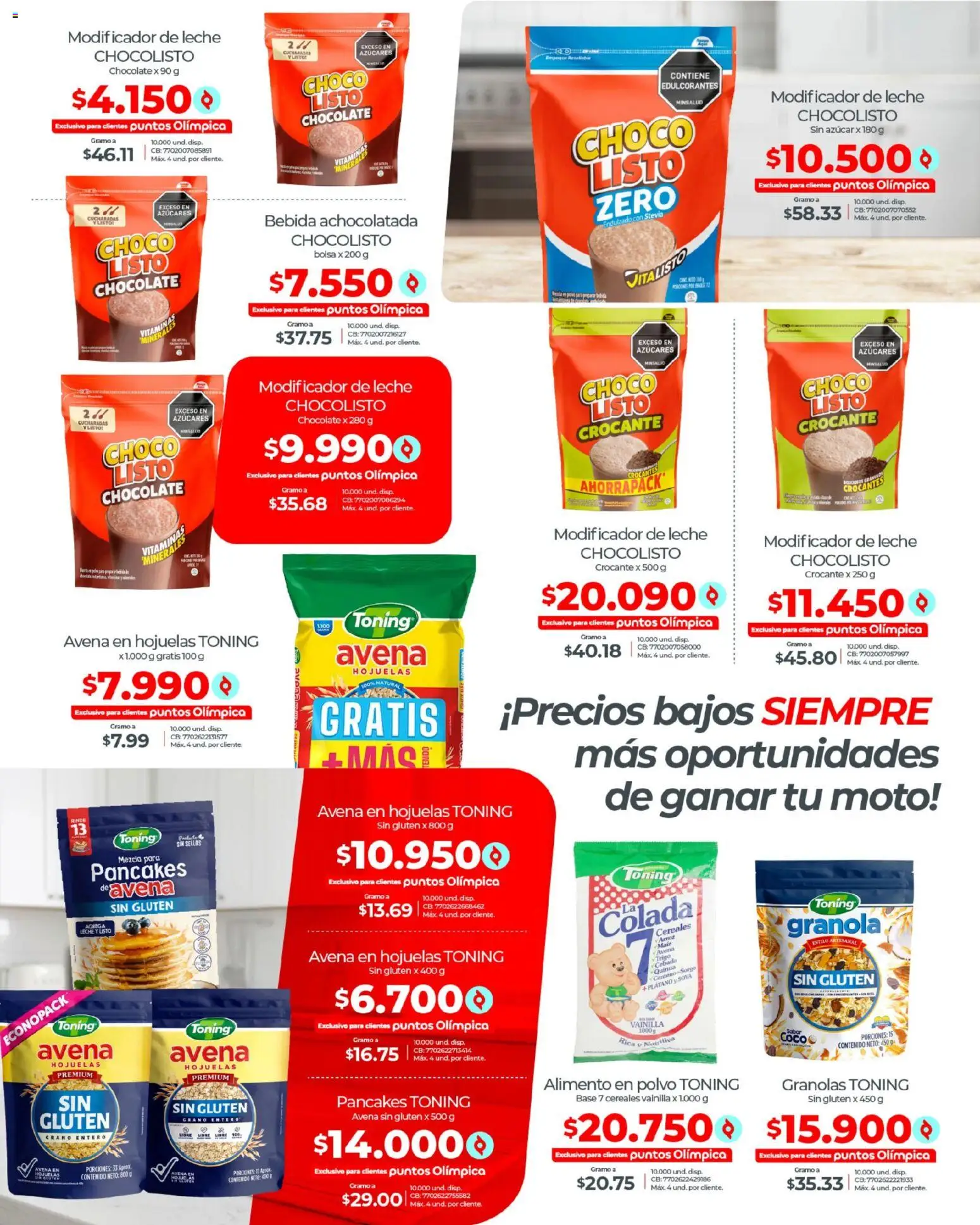 Olímpica revista - valida desde el 15.04.2026 | Página: 8 | Productos: Arroz, Avena, Azucar, Polvo
