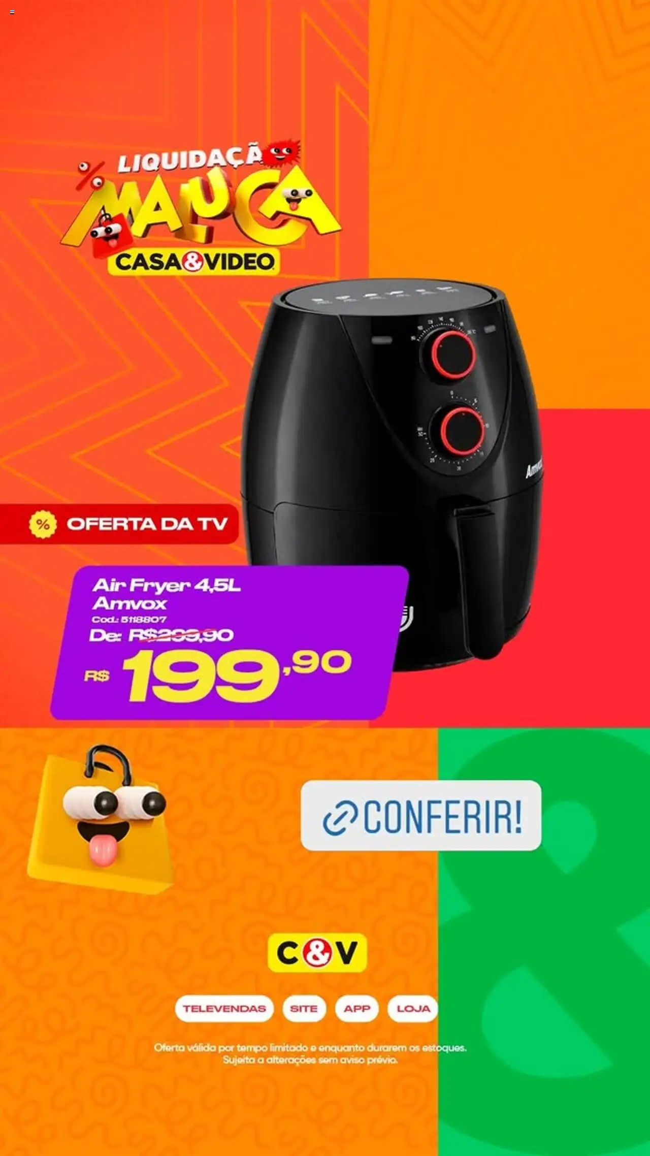 Casa e Video Folheto - válido de 09.07.2025 | Página: 13 | Produtos: Air fryer, Tv