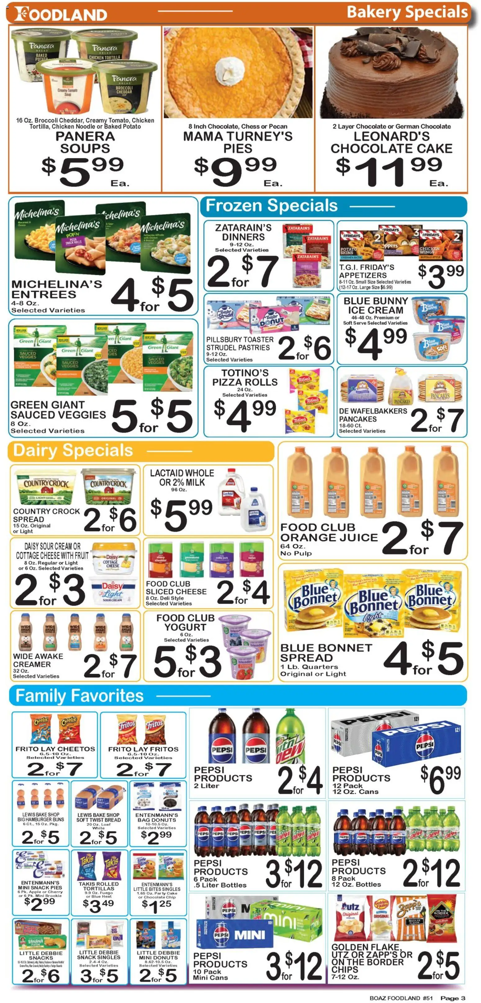 Foodland Weekly Ad - valid from 17.03.2026 | Page: 3 | Products: Yogurt, Bread, Ice cream, Chocolate Chip