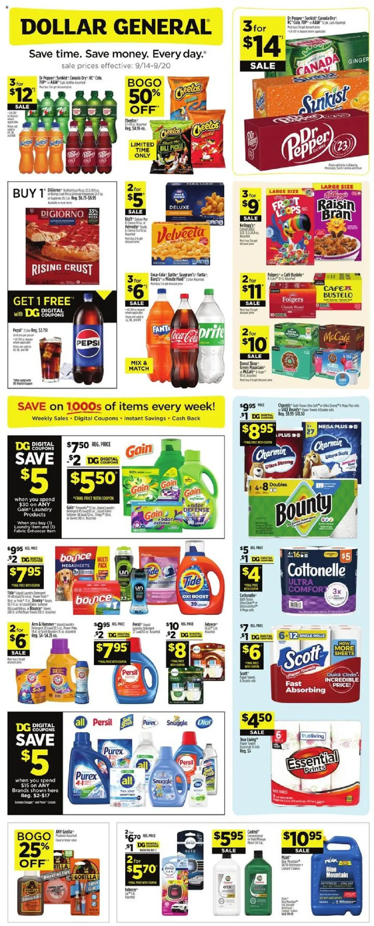 Dollar General Weekly Ad - TX - valid from 14.09.2025 | Page: 1