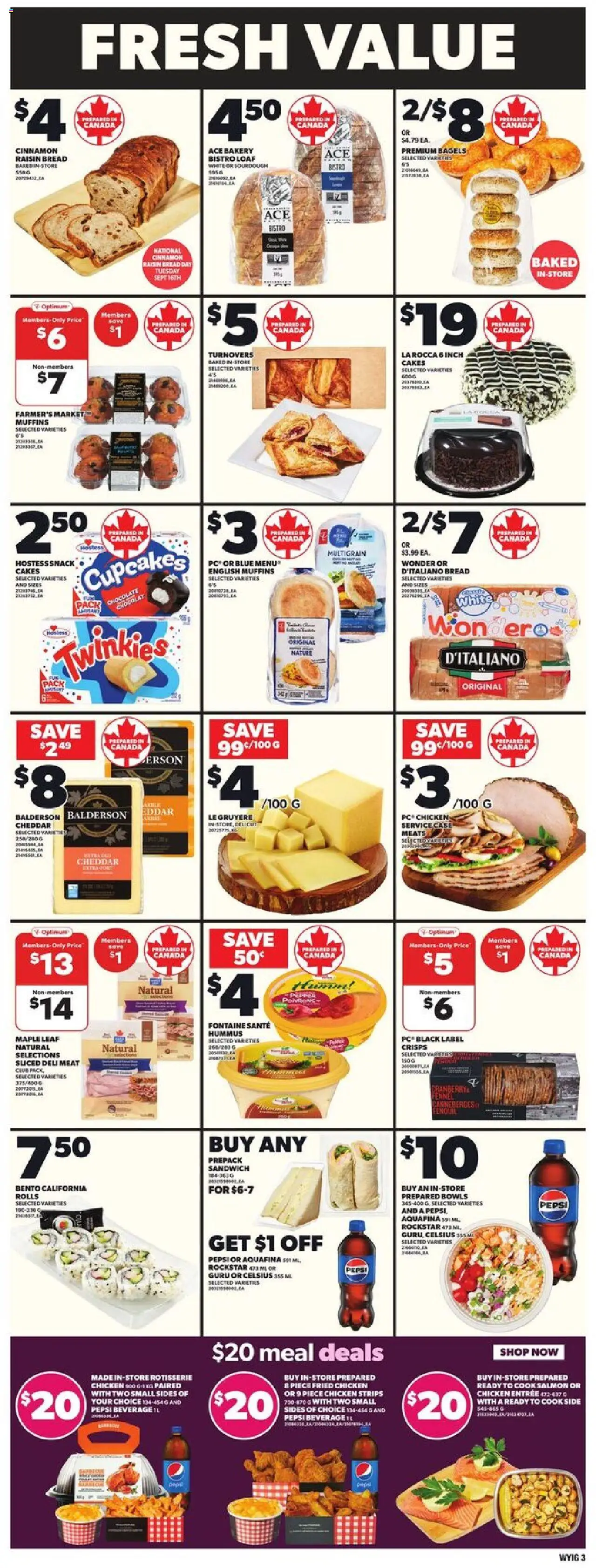 Loblaws flyer valid from 11.09.2025 | Page: 6 | Products: Case, Bread, Chocolate, Chicken