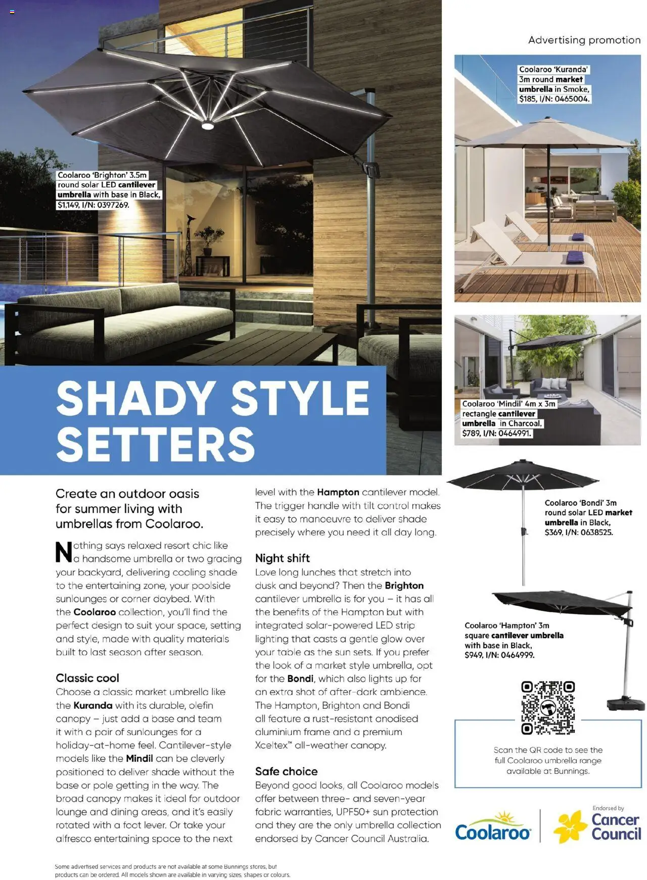 Bunnings Warehouse catalogue - valid from 01.10.2025 | Page: 77 | Products: Table, Umbrella, Safe, Sun protection