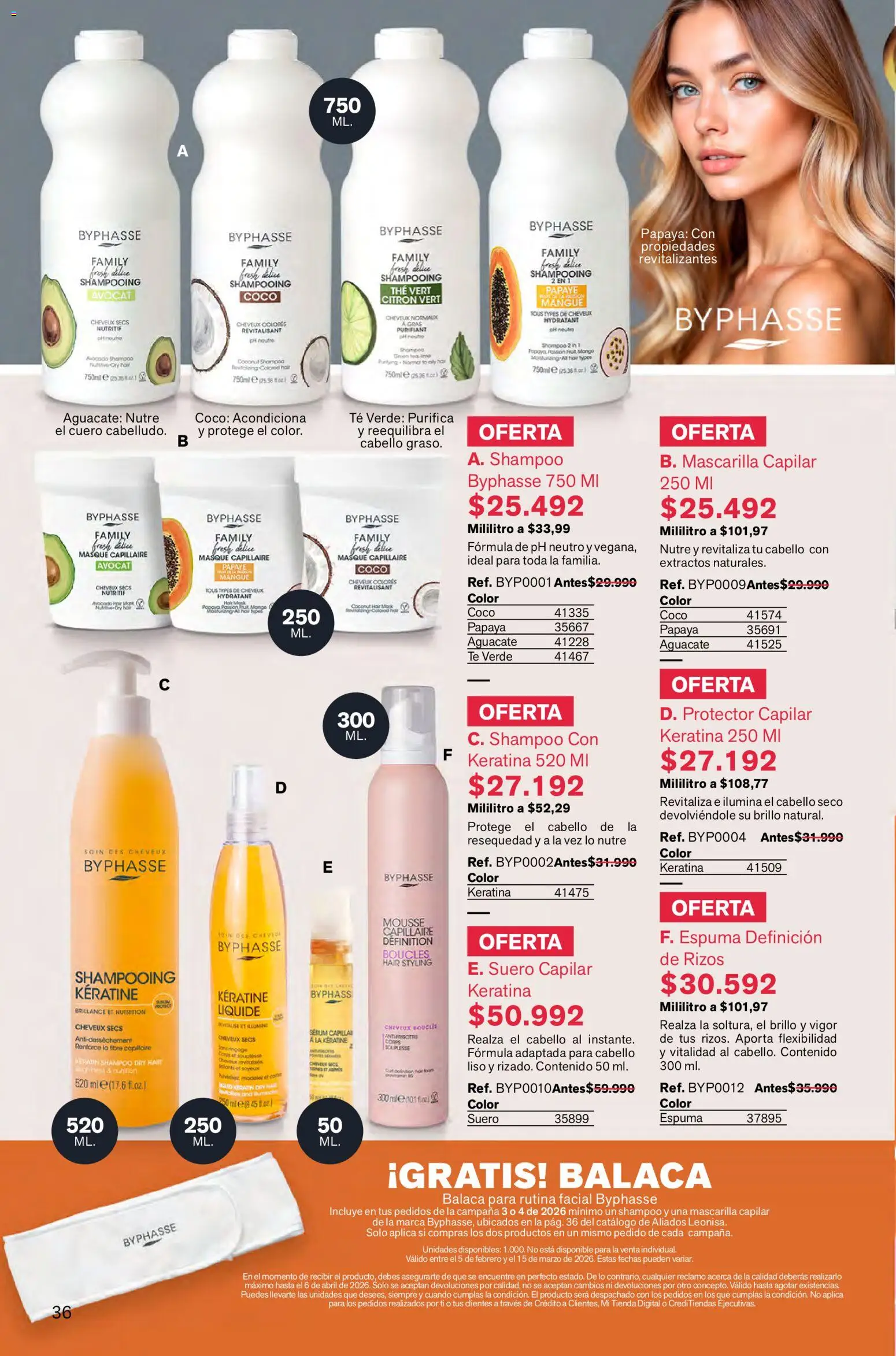 Leonisa revista - valida desde el 05.02.2026 | Página: 36 | Productos: Serum, Brillo, Coco, Mousse