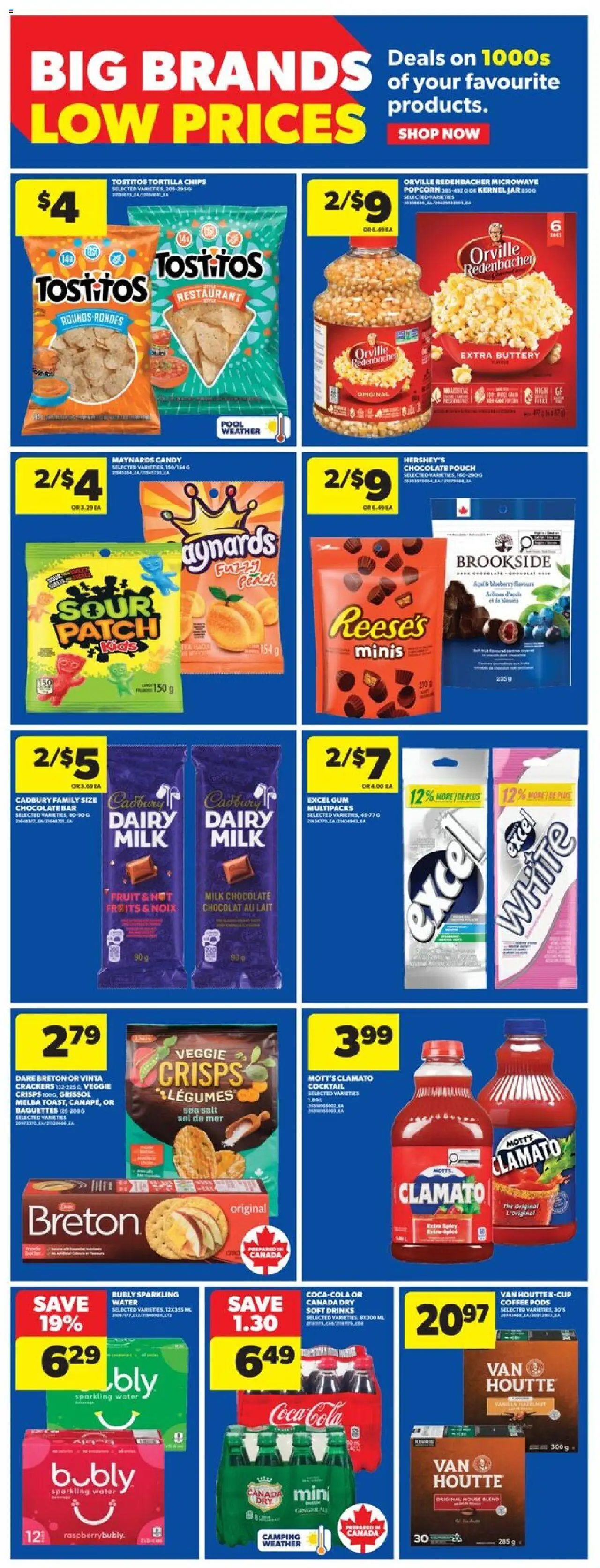 Real Canadian Superstore flyer valid from 14.08.2025 | Page: 8 | Products: Chips, Milk, Coffee, Chocolate