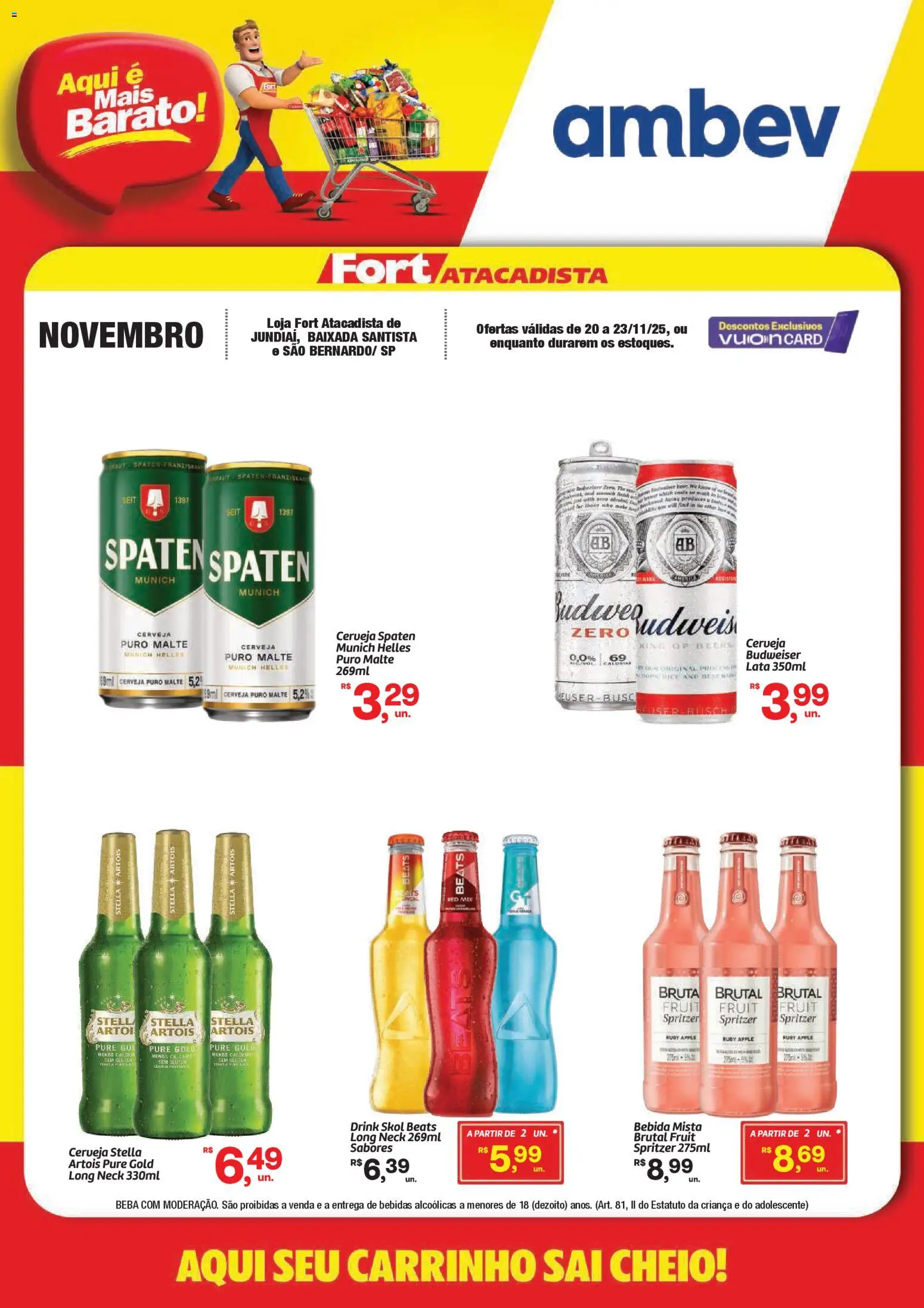 Fort Atacadista Folheto - válido de 20.11.2025 | Página: 1 | Produtos: Cerveja, Carrinho, Bebida