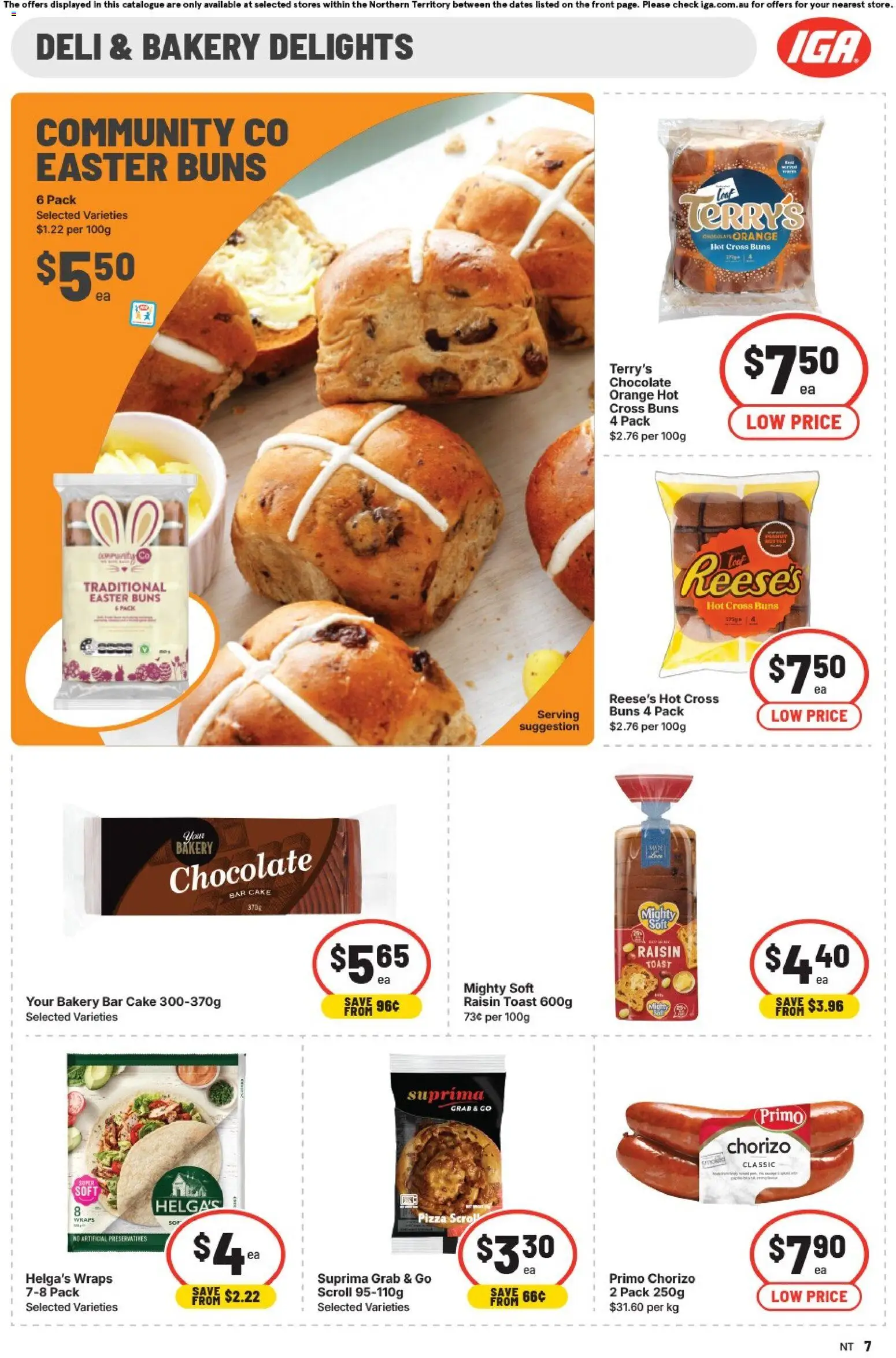 IGA catalogue - valid from 04.02.2026 | Page: 7 | Products: Chocolate, Pizza, Bakery