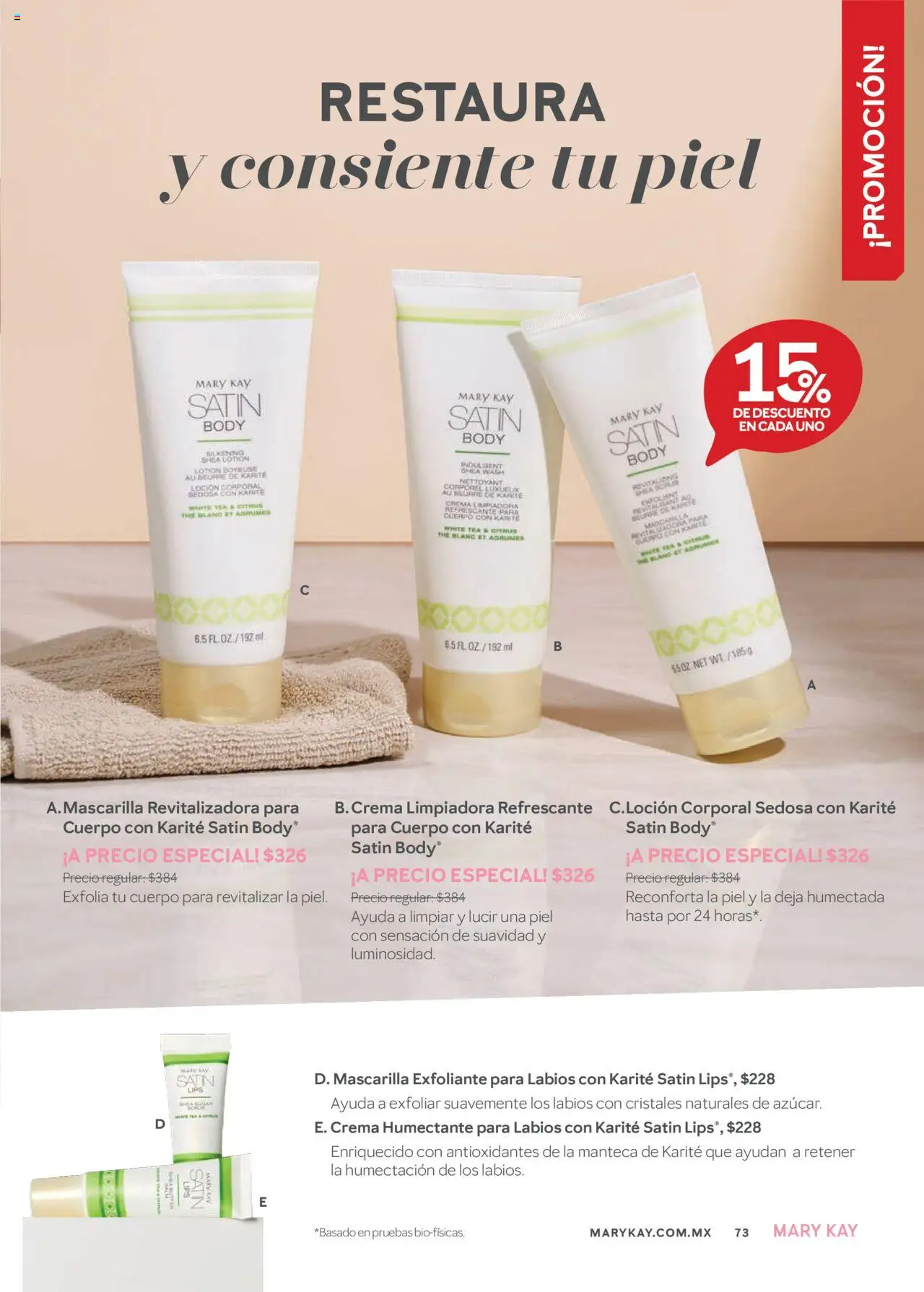 Nuevas ofertas de Mary Kay válidas en toda la República Mexicana desde el 01.09.2025. ¡Encuentra las mejores ofertas en Mary Kay catálogo! | Página: 73 | Productos: Loción, Limpiador, Limpiador facial, Body