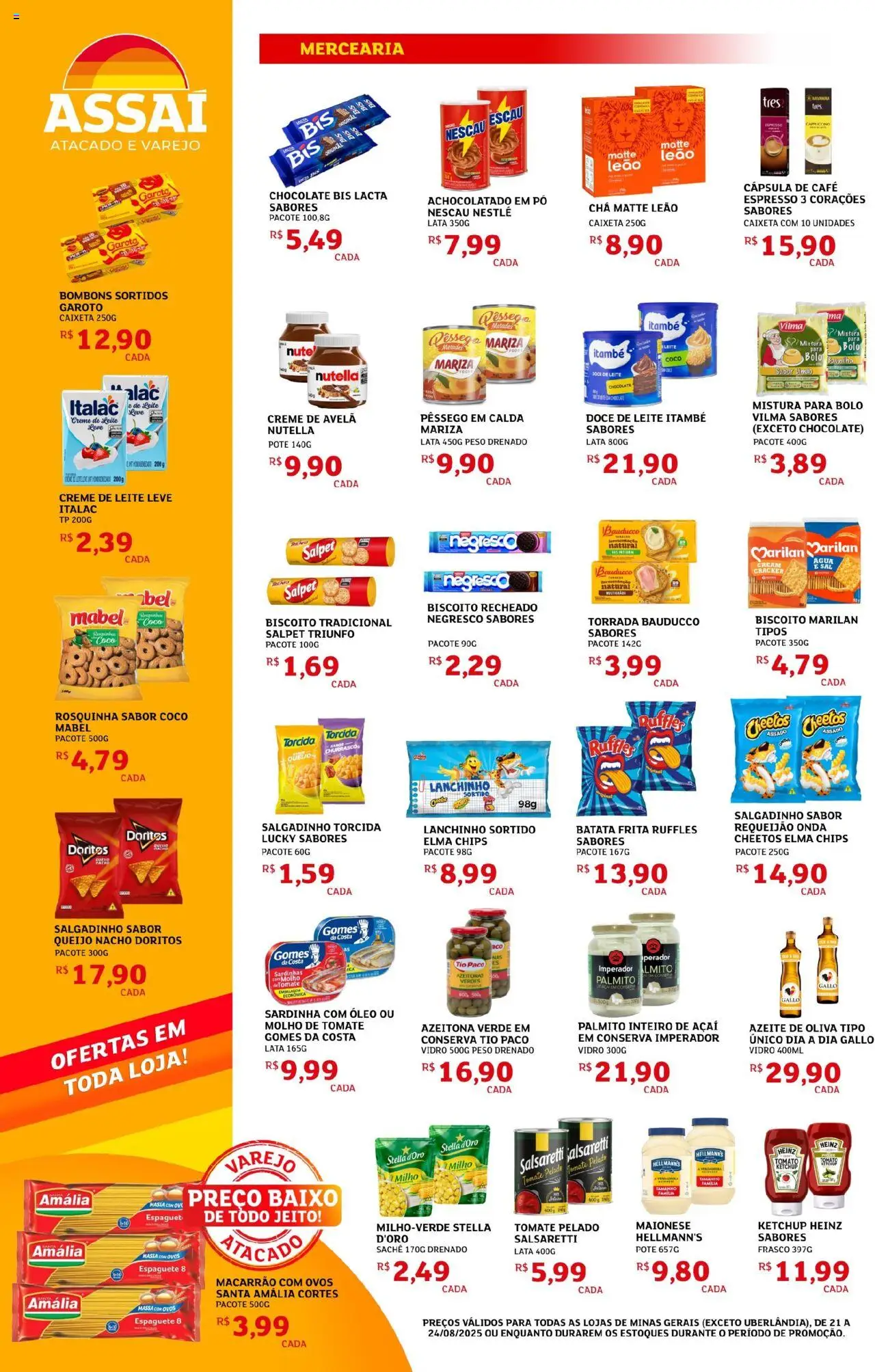 Assaí Atacadista Folheto - válido de 21.08.2025 | Página: 2 | Produtos: Coco, Gomes da costa, Chá, Ketchup