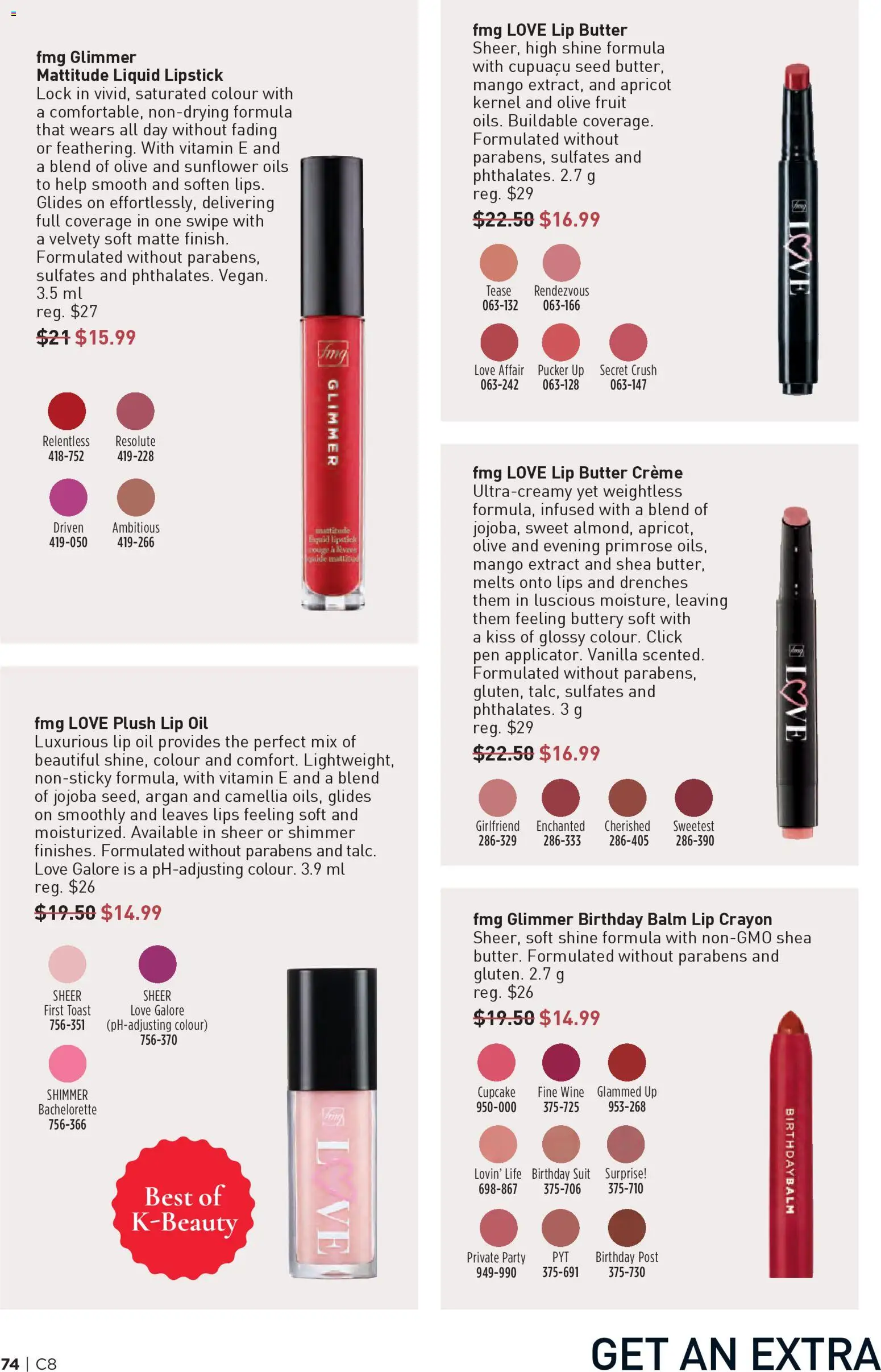 Avon flyer valid from 09.04.2026 | Page: 74 | Products: Butter, Oil, Wine, Suit