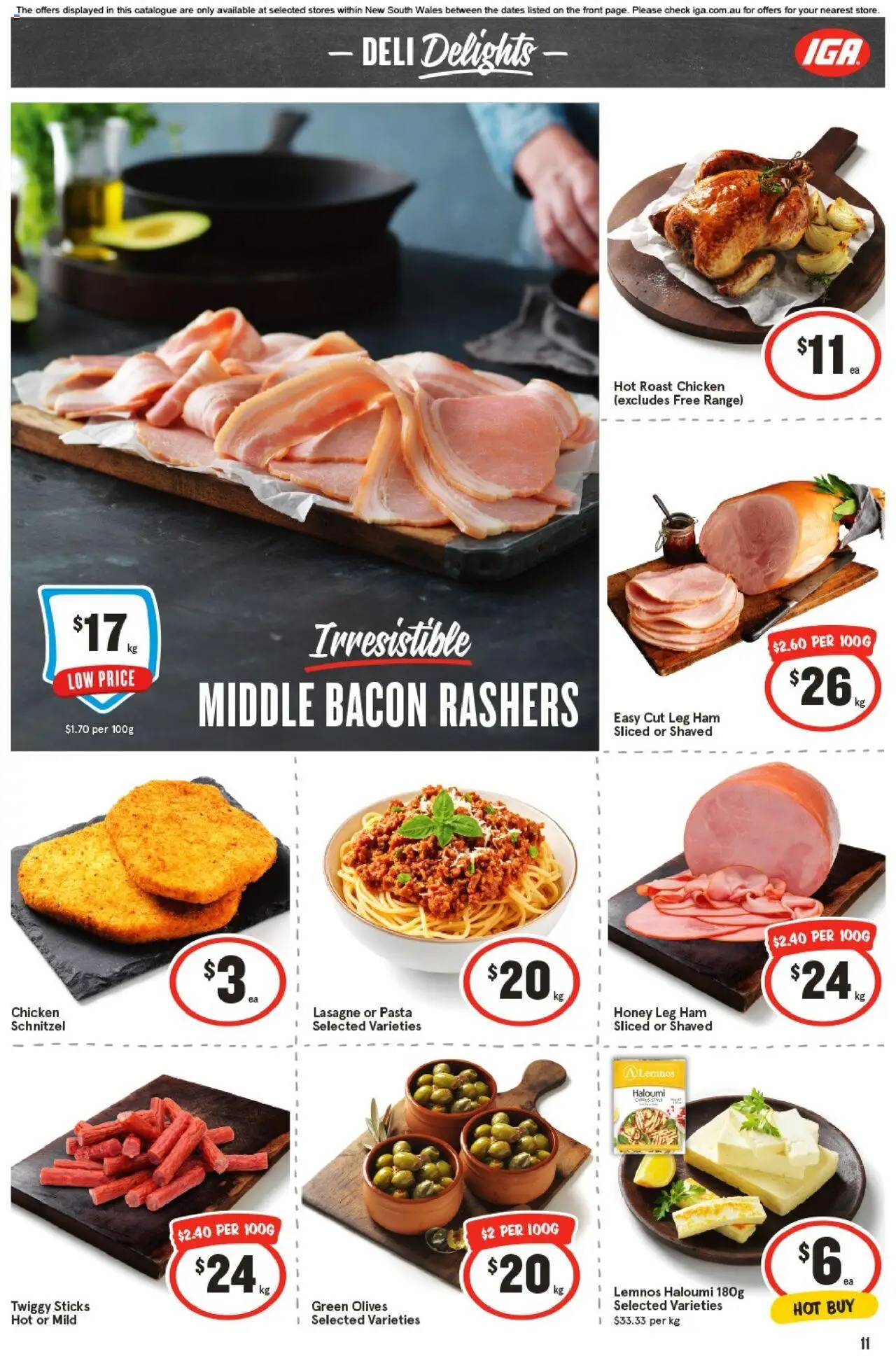 IGA catalogue - valid from 17.09.2025 | Page: 14 | Products: Bacon, Honey, Chicken, Olives
