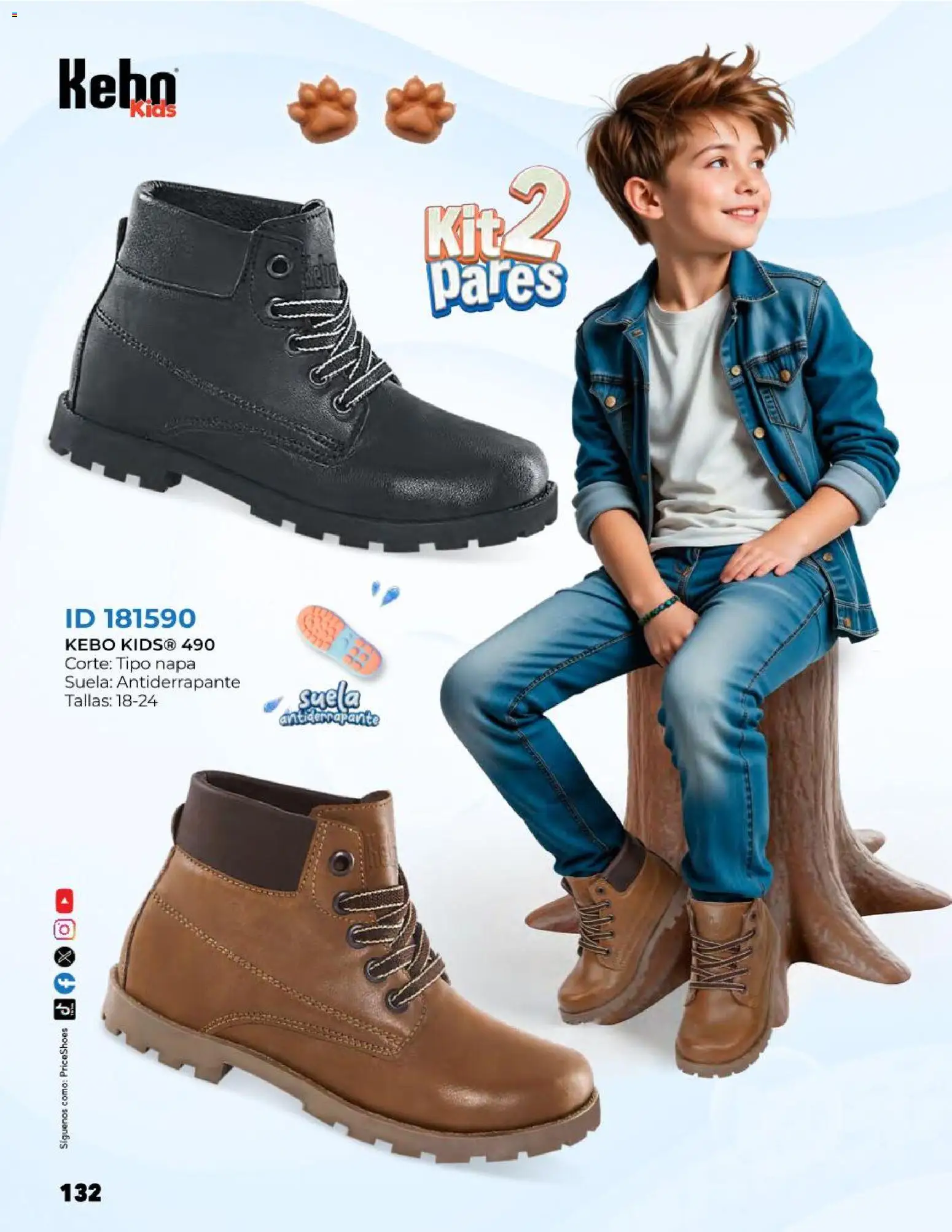 Nuevas ofertas de Price Shoes válidas en toda la República Mexicana desde el 27.10.2025. ¡Encuentra las mejores ofertas en Price Shoes catálogo Kids todo en uno! | Página: 132