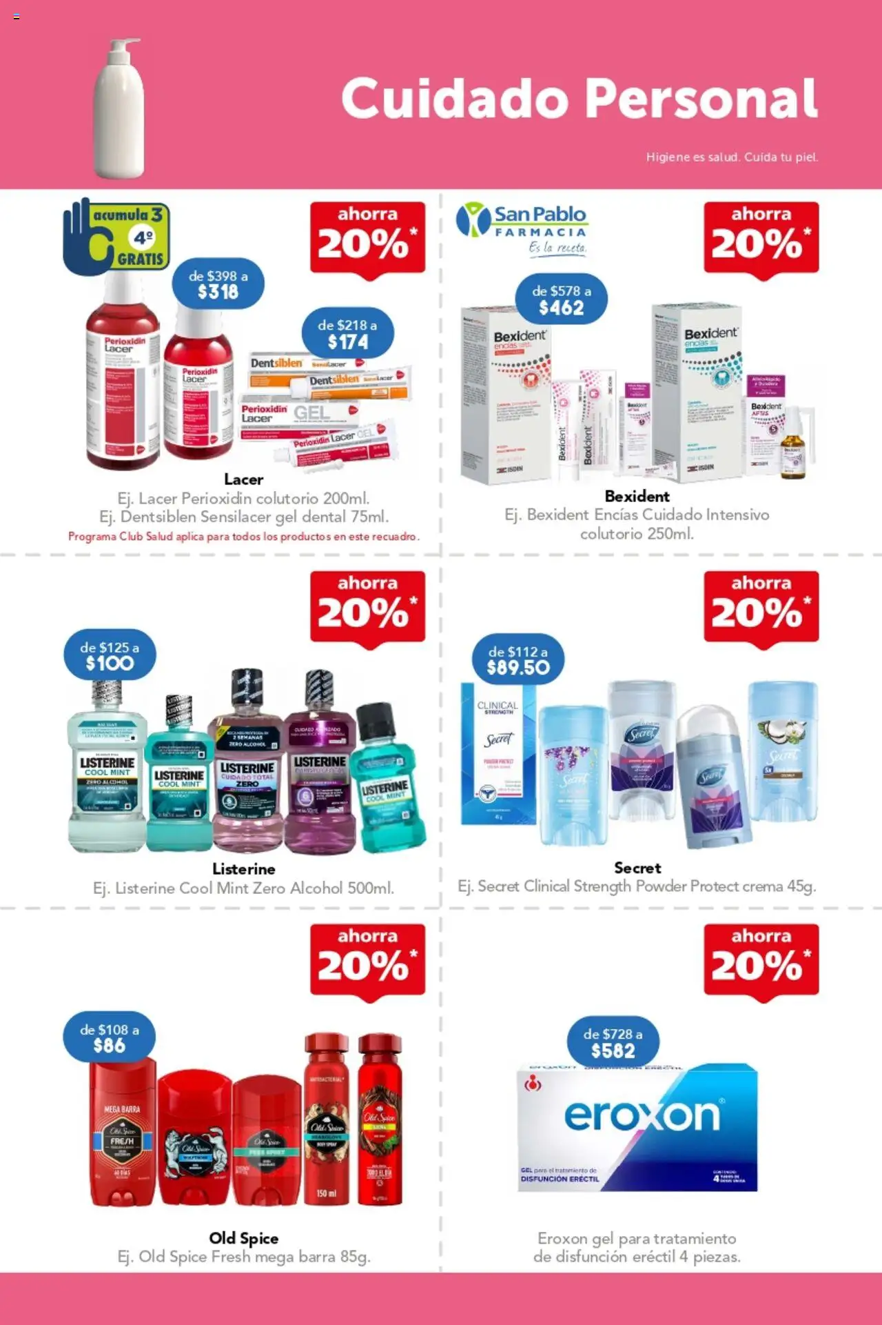 Nuevas ofertas de Farmacia San Pablo válidas en toda la República Mexicana desde el 28.09.2025. ¡Encuentra las mejores ofertas en Farmacia San Pablo catálogo! | Página: 3 | Productos: Crema, Barra