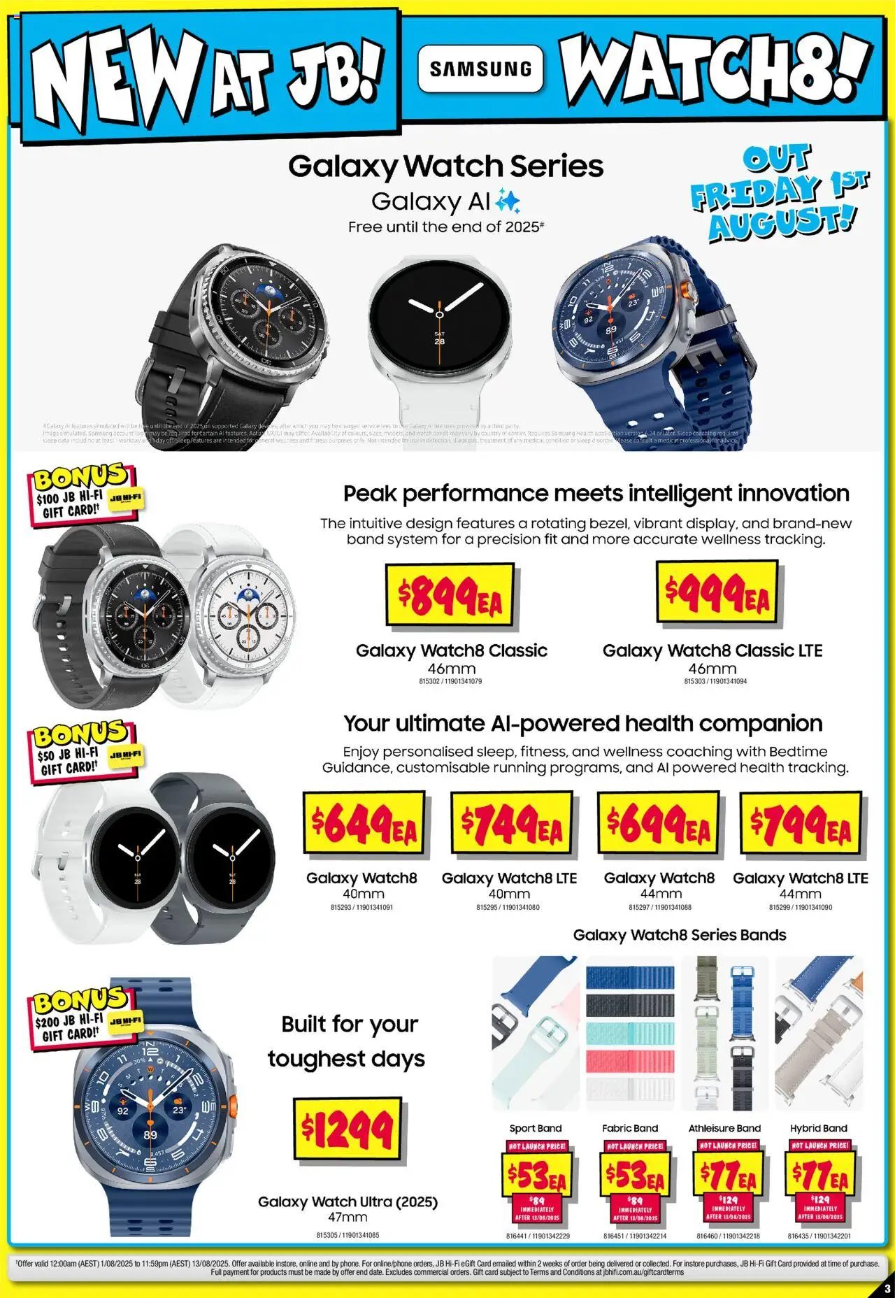 JB Hi-Fi catalogue - valid from 31.07.2025 | Page: 3 | Products: Watch, Treatment