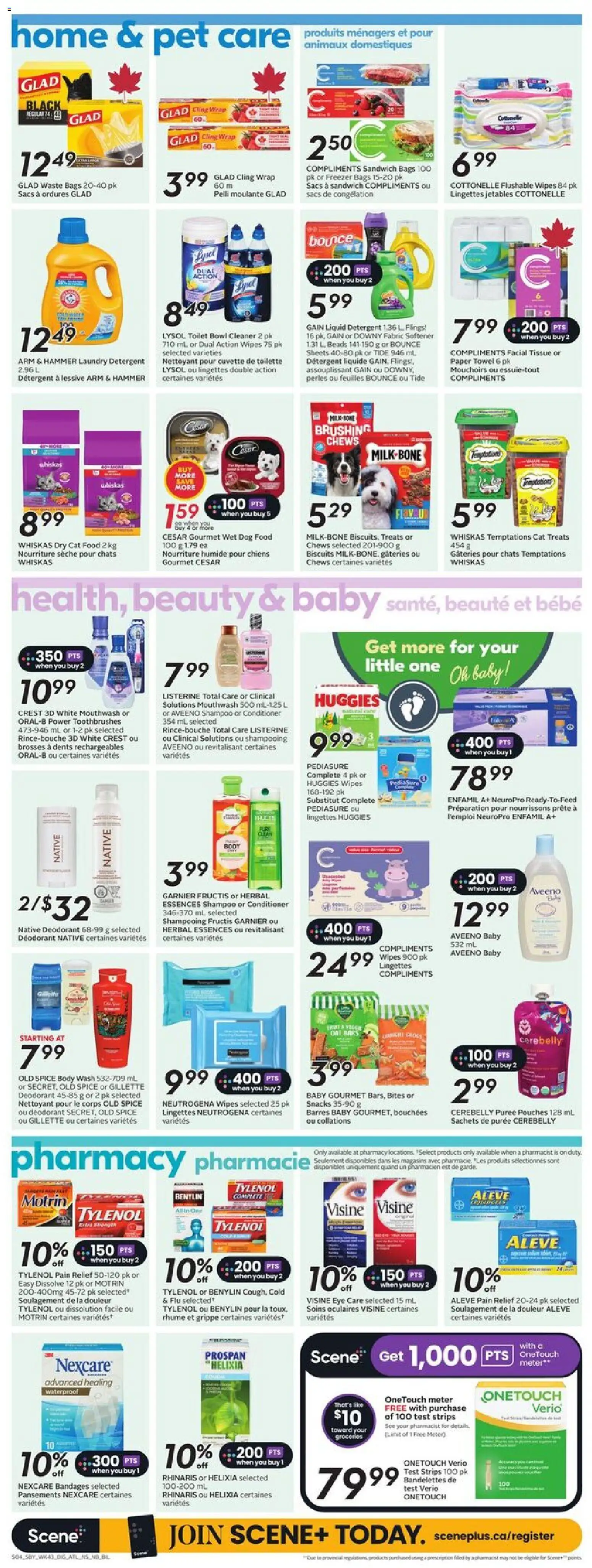Sobeys flyer valid from 19.02.2026 | Page: 12 | Products: Shampoo, Deodorant, Detergent, Toilette
