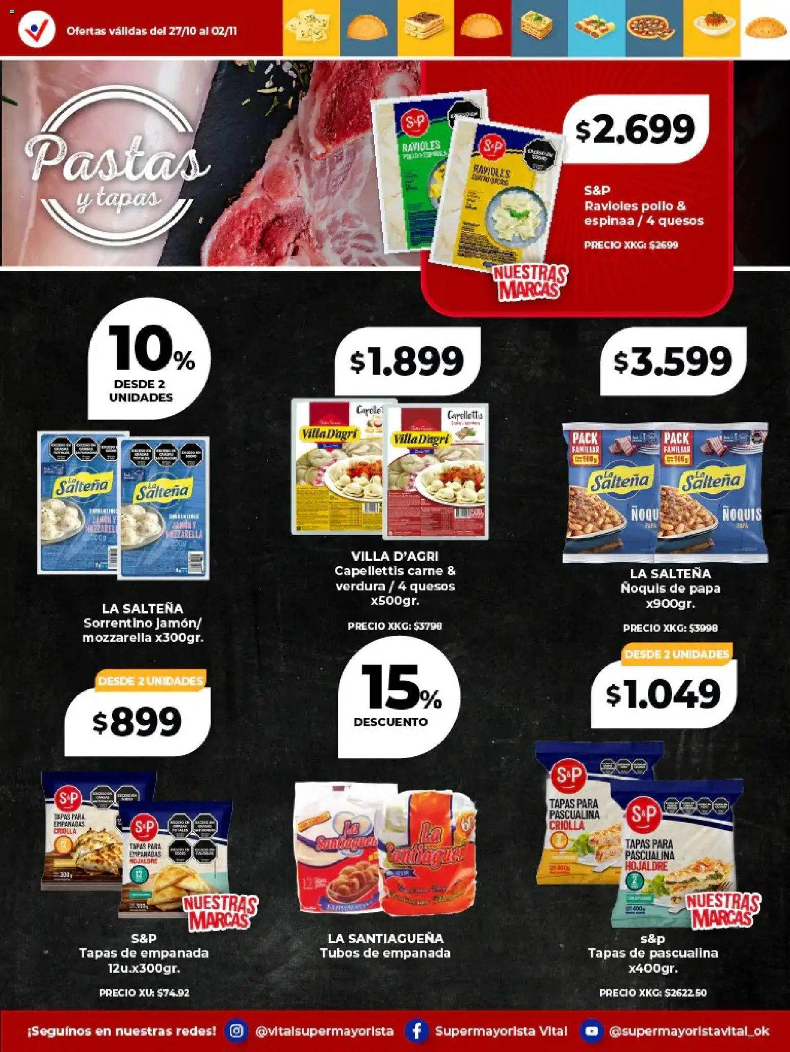 Vital - Especial de frescos - Abasto │ válido desde el 27.10.2025 | Página: 9 | Productos: Pollo, Papa, Ravioles, Ñoquis