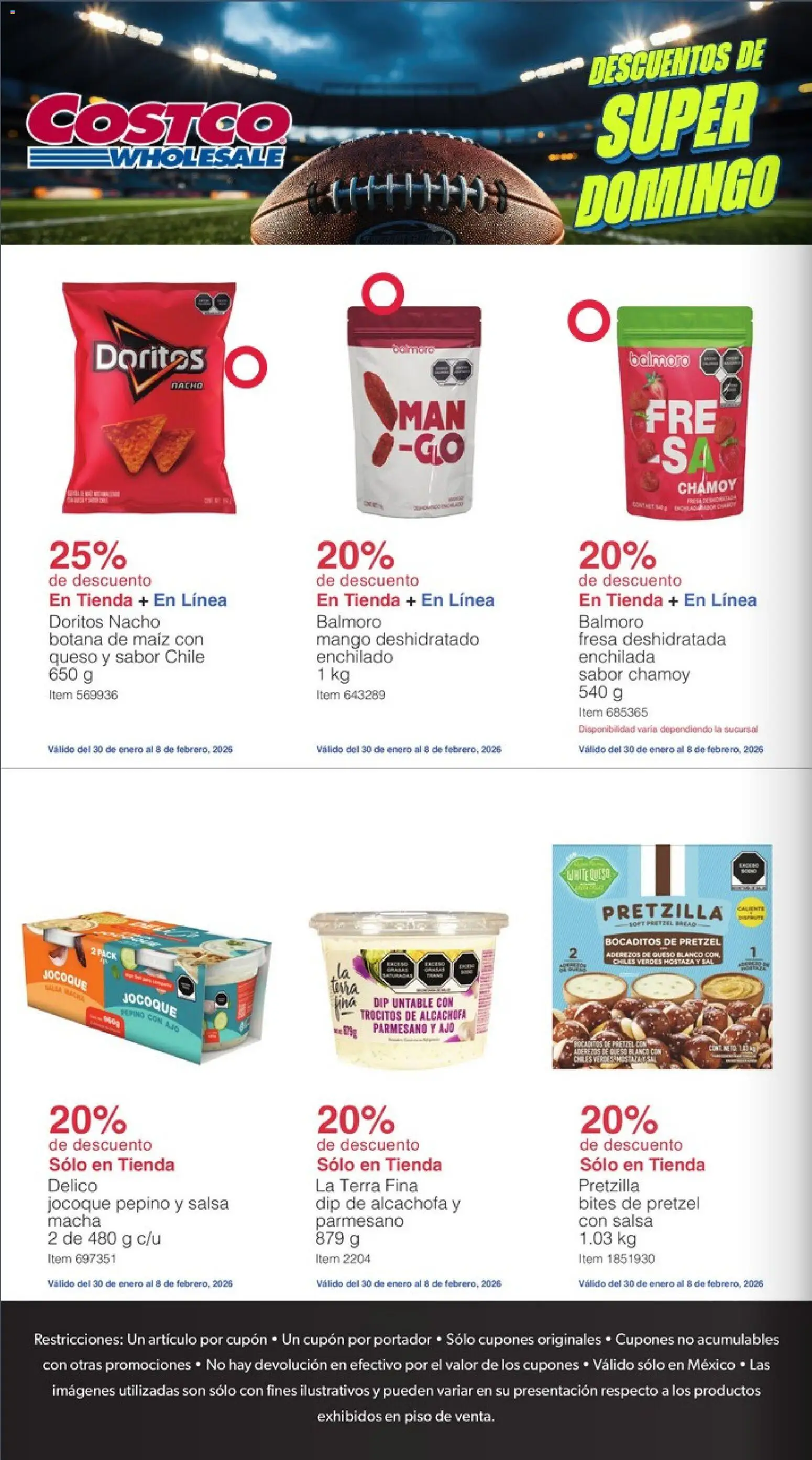 Nuevas ofertas de Costco válidas en toda la República Mexicana desde el 18.01.2026. ¡Encuentra las mejores ofertas en Costco catálogo Super Domingo 2026! | Página: 8 | Productos: Fresa, Sal, Mango, Queso