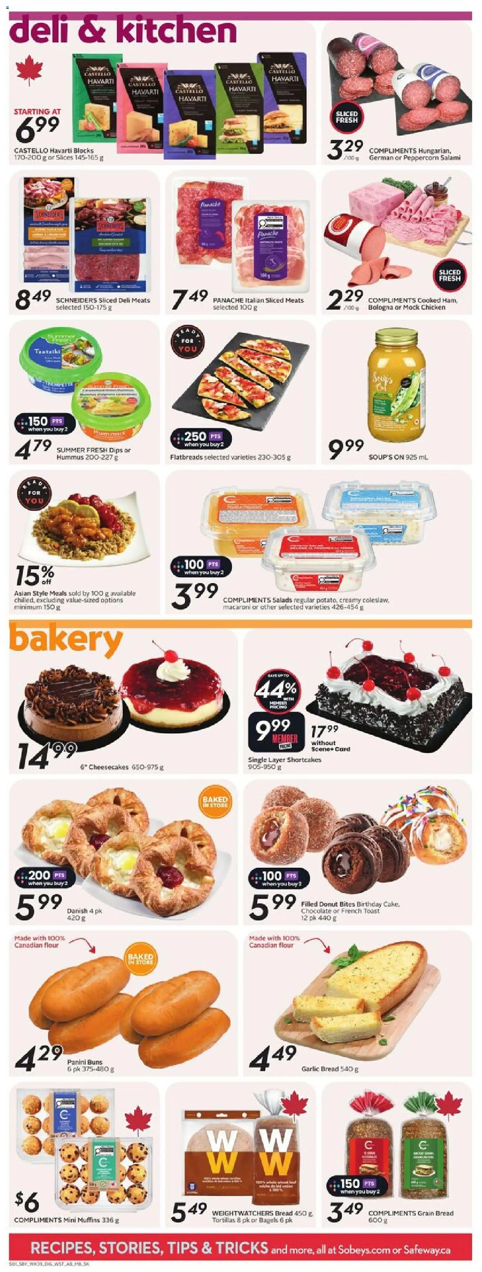 Safeway flyer valid from 22.01.2026 | Page: 9 | Products: Bakery, Bread, Chocolate, Salami