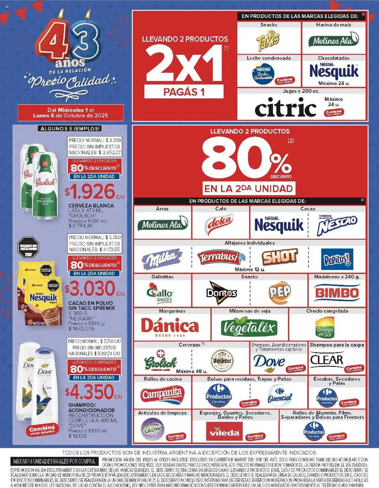 Carrefour - Ofertas - Chubut │ válido desde el 01.10.2025 | Página: 38 | Productos: Sobre, Choclo, Polvo, Maiz