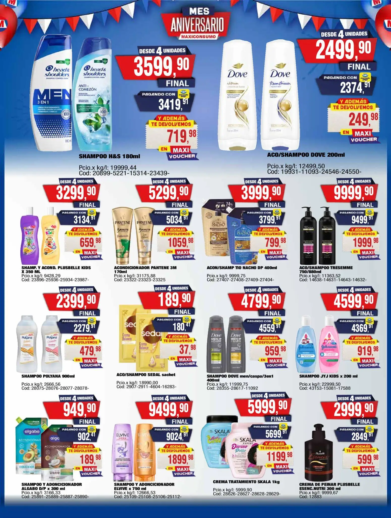 Maxiconsumo ofertas │ válido desde el 15.12.2025 | Página: 30 | Productos: Shampoo, Acondicionador, Crema de peinar, Crema