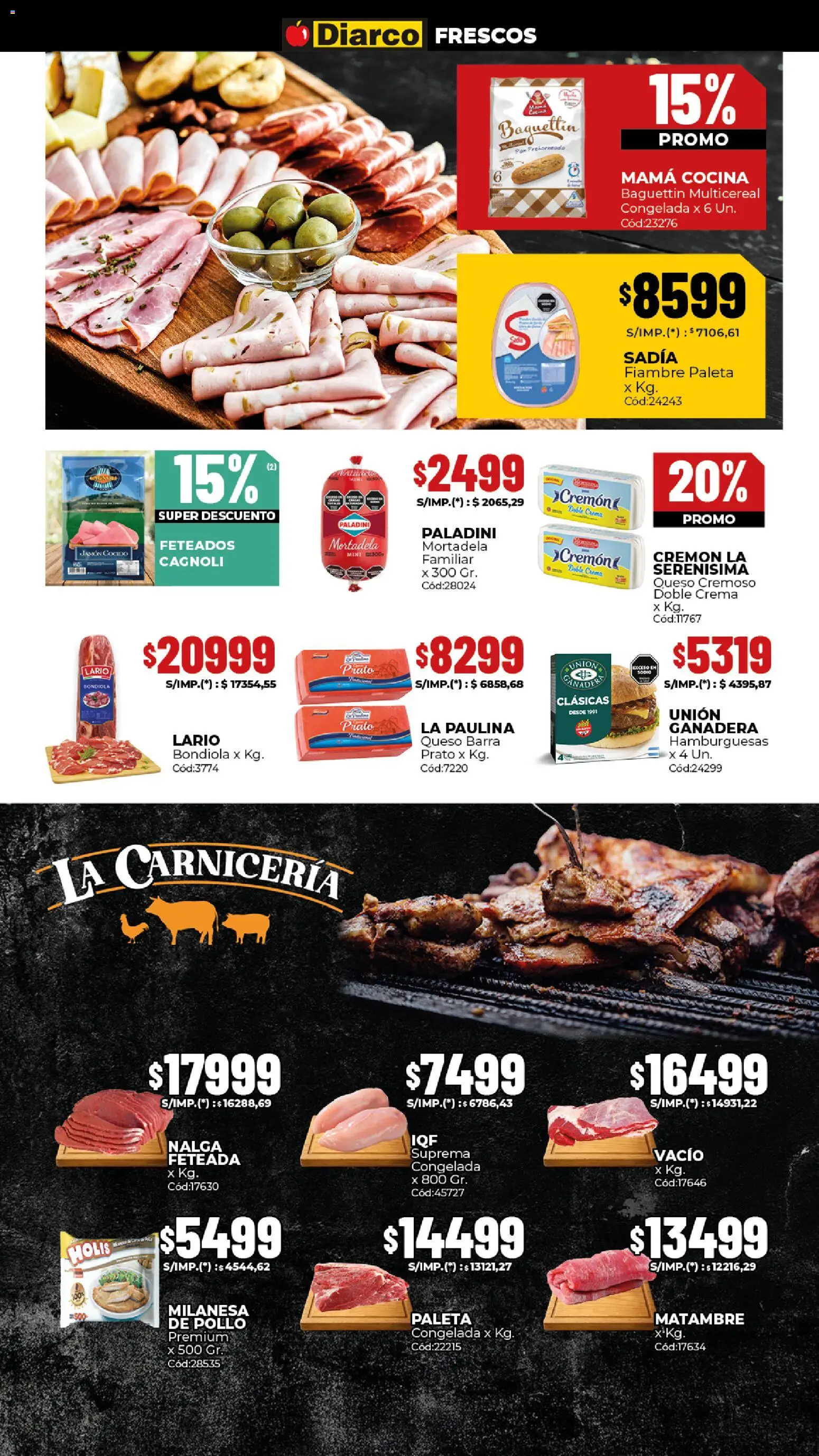 Diarco - Ofertas Interior │ válido desde el 15.12.2025 | Página: 11 | Productos: Cocina, Milanesa, Mortadela, Crema