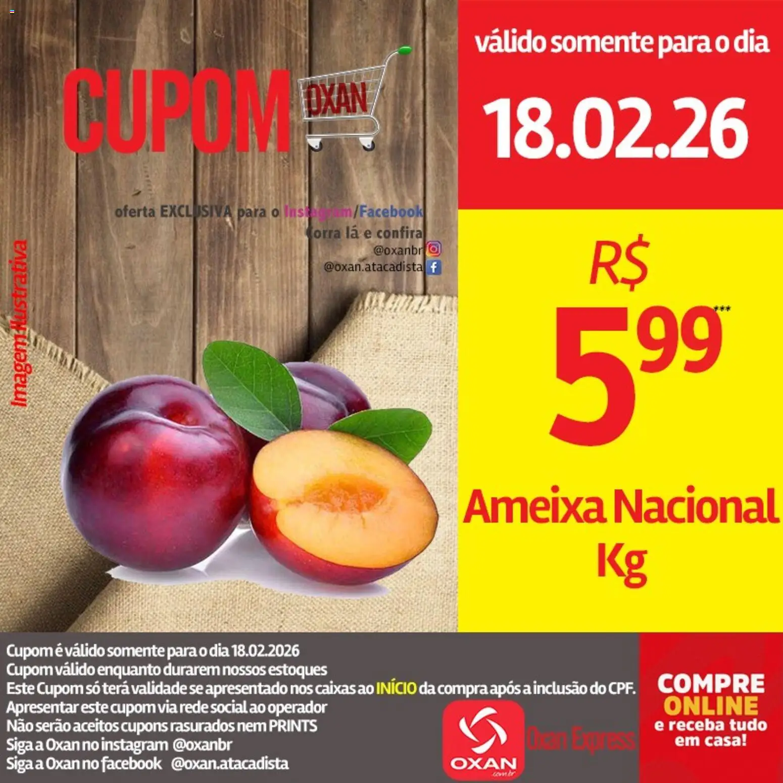 Oxan Atacadista Folheto - válido de 18.02.2026 | Página: 6 | Produtos: Ameixa