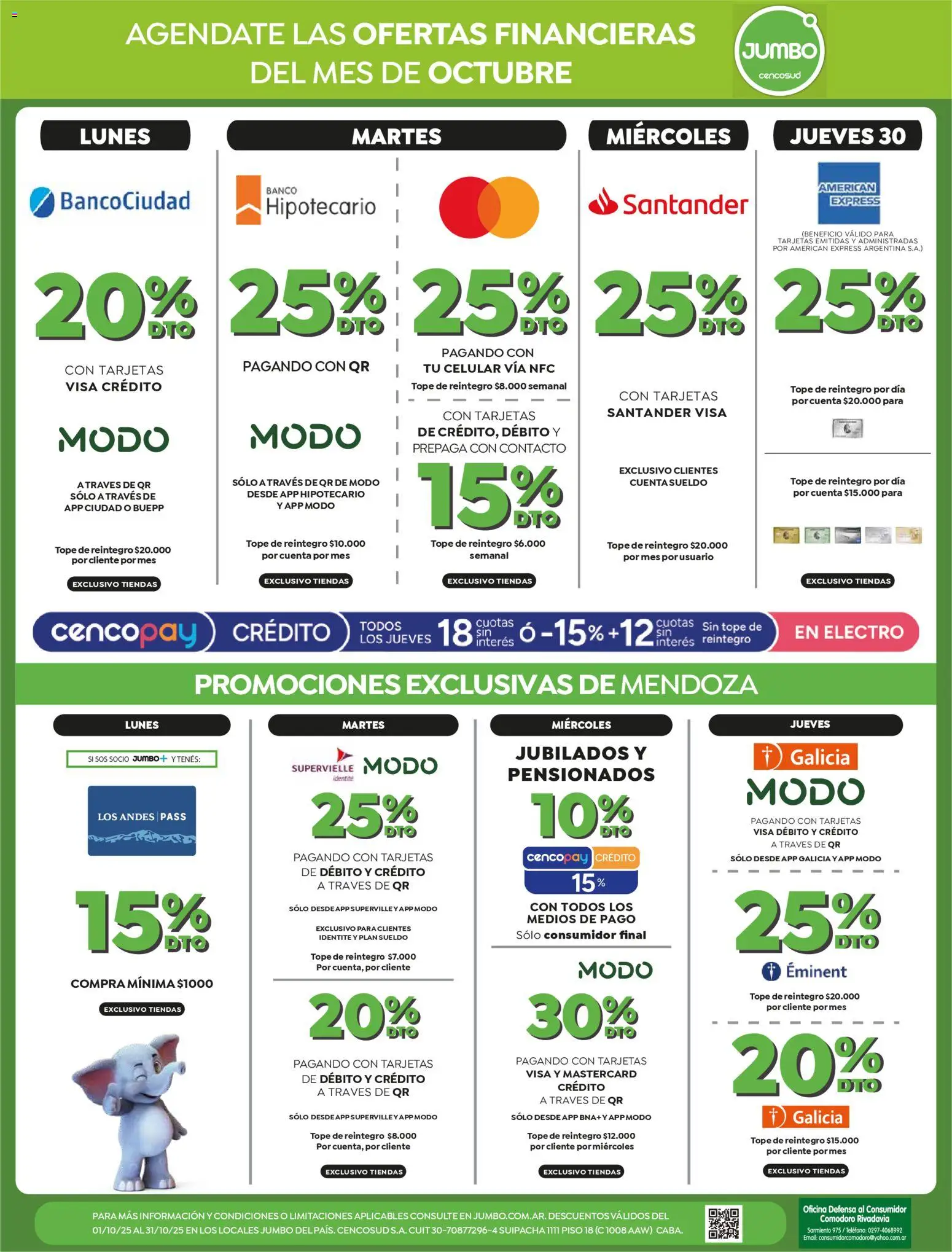 Jumbo - Ofertas | Mendoza │ válido desde el 24.10.2025 | Página: 8 | Productos: Teléfono, Banco