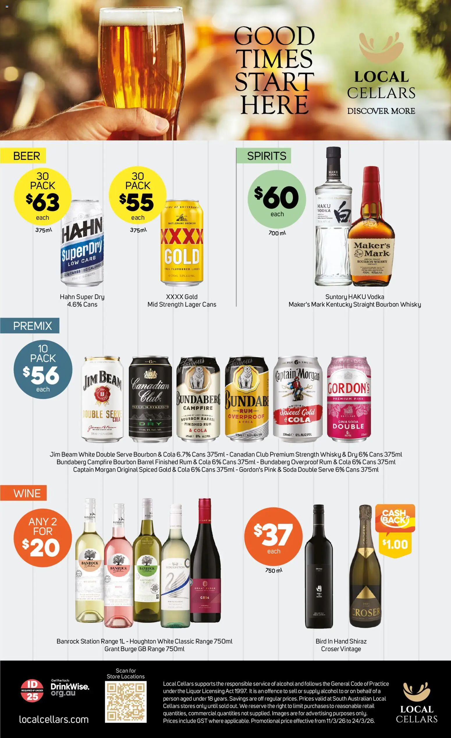 Foodland catalogue - valid from 11.03.2026 | Page: 32 | Products: Wine, Bourbon, Gin, Rum