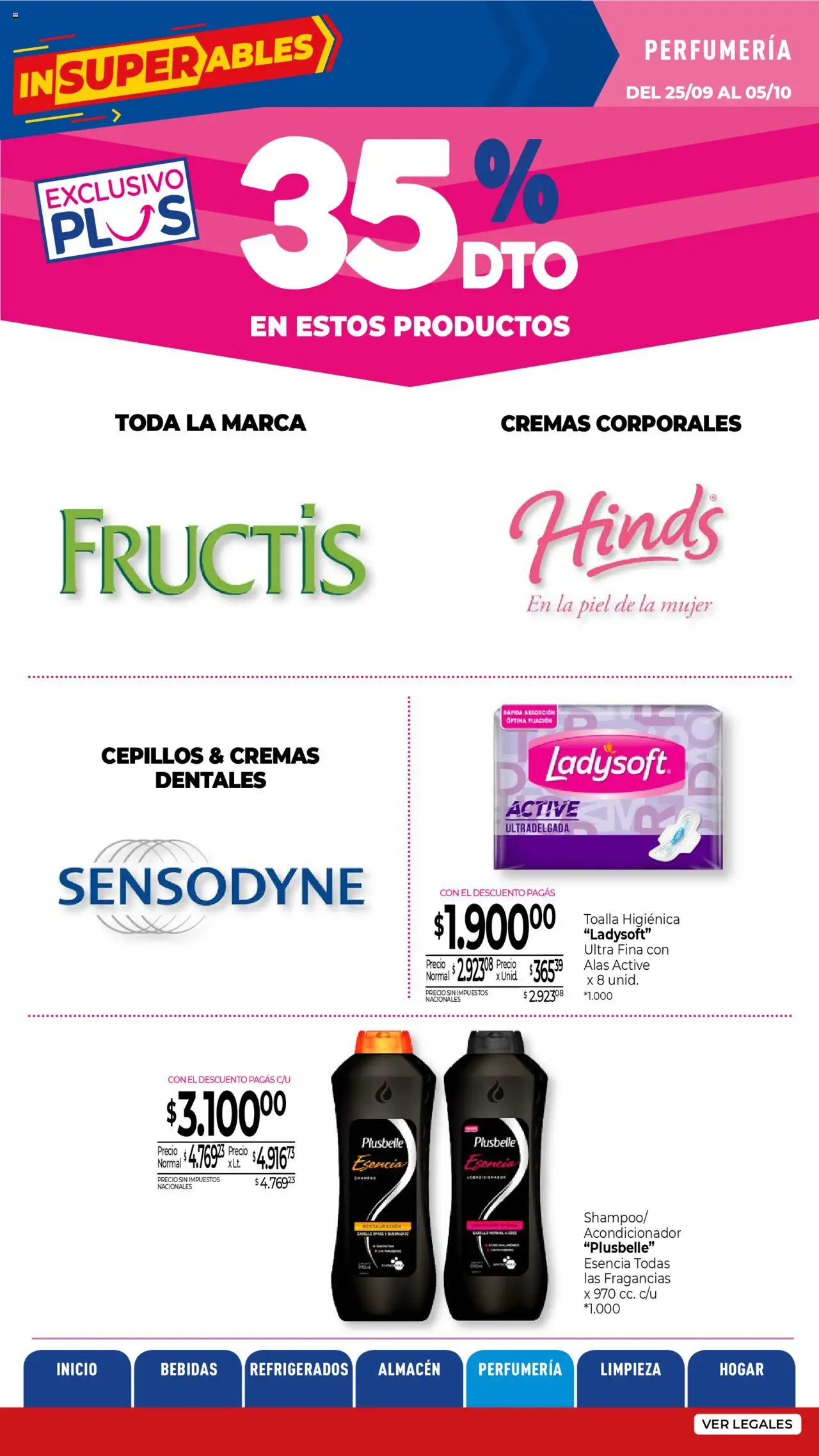 La Anonima catálogo │ válido desde el 25.09.2025 | Página: 27 | Productos: Toalla, Acondicionador
