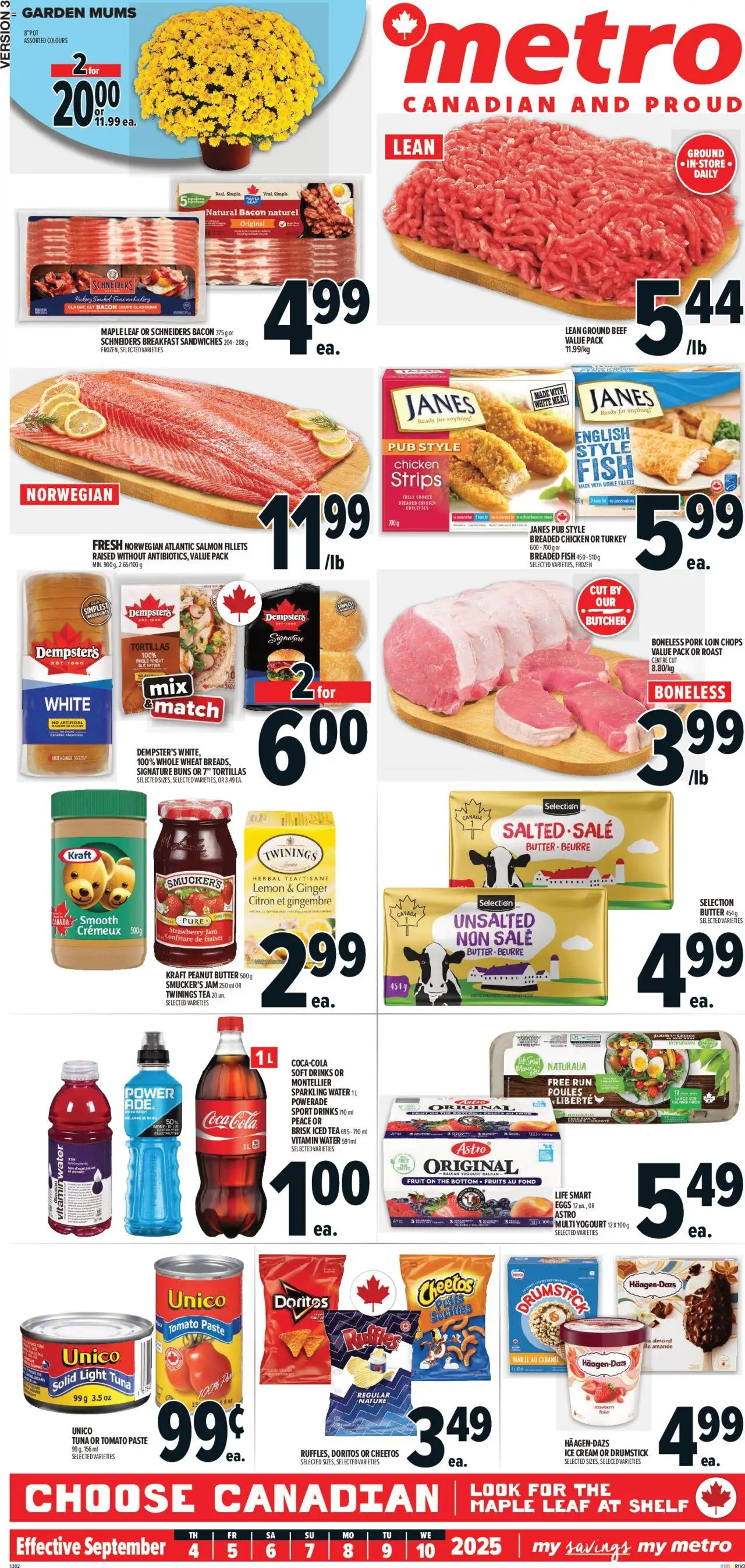 Metro flyer valid from 04.09.2025 | Page: 2 | Products: Tea, Cream, Butter, Chicken