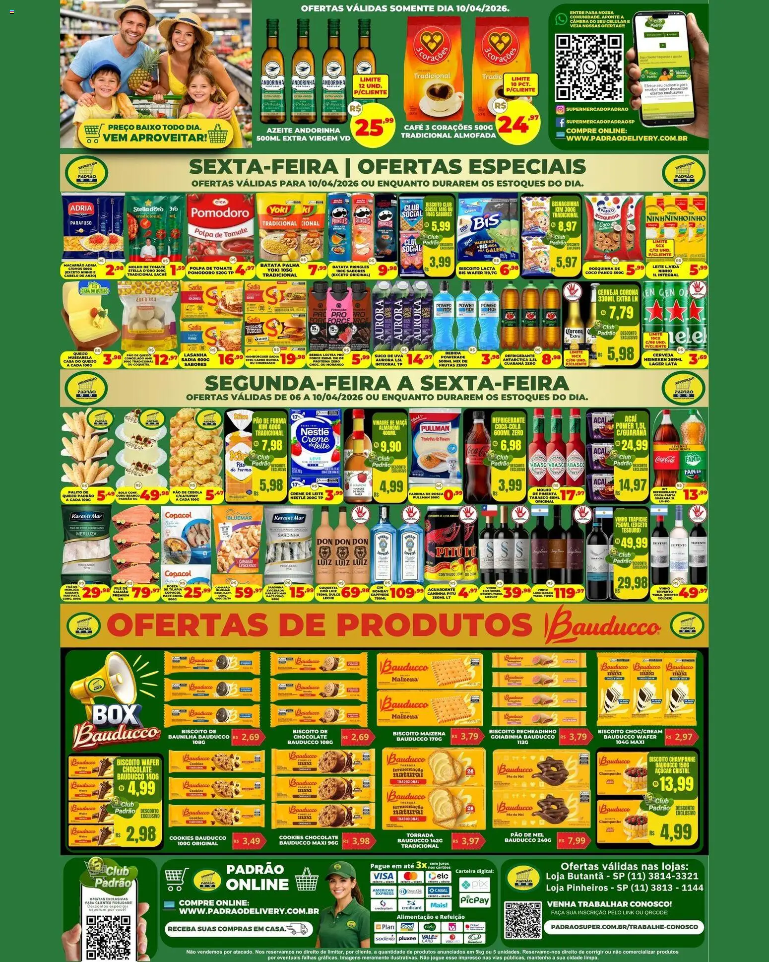 Supermercado Padrão Folheto - válido de 06.04.2026 | Página: 2 | Produtos: Leite, Creme de leite, Azeite, Sardinha
