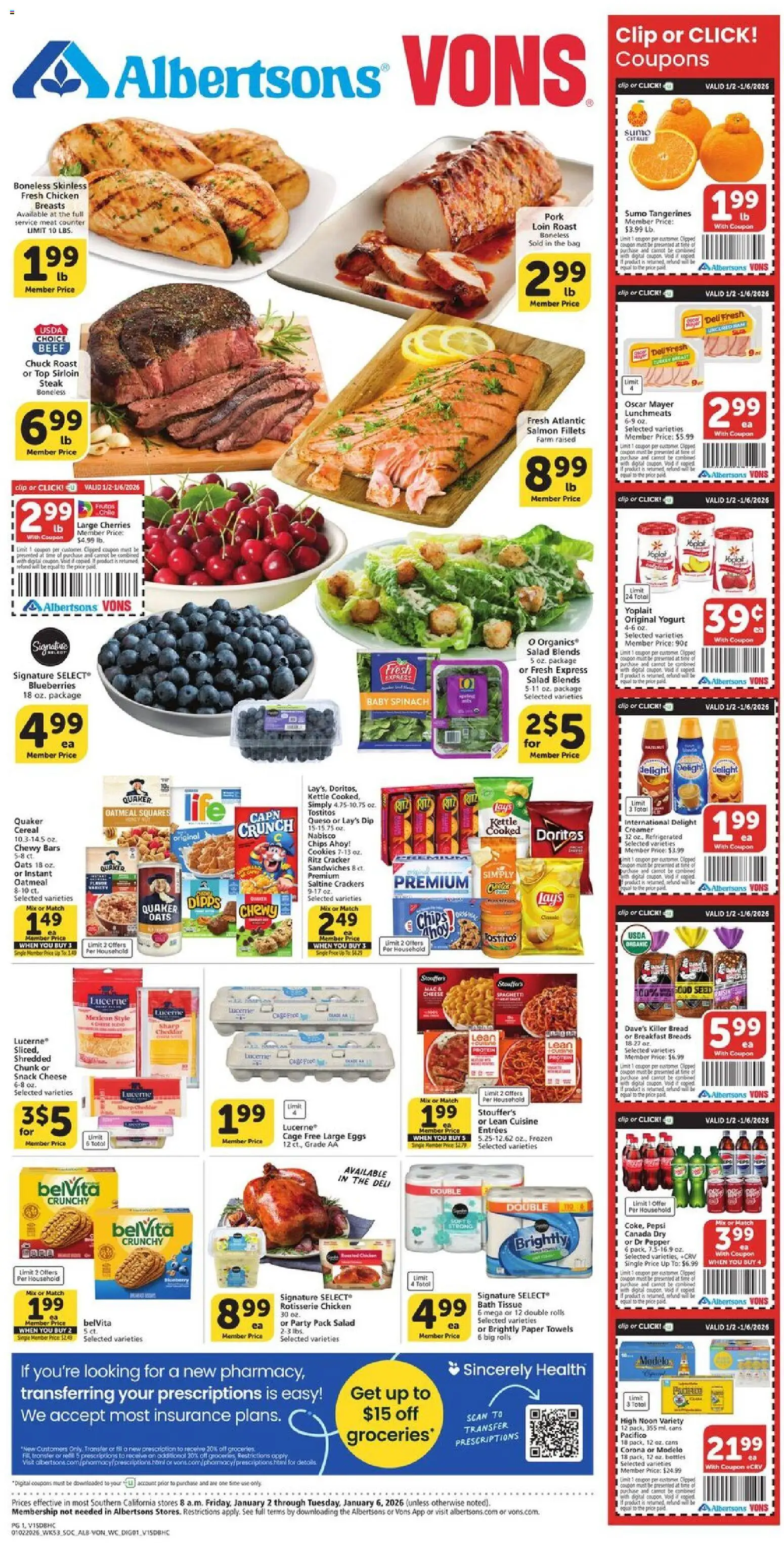 Vons Weekly Ad - valid from 02.01.2026 | Page: 1