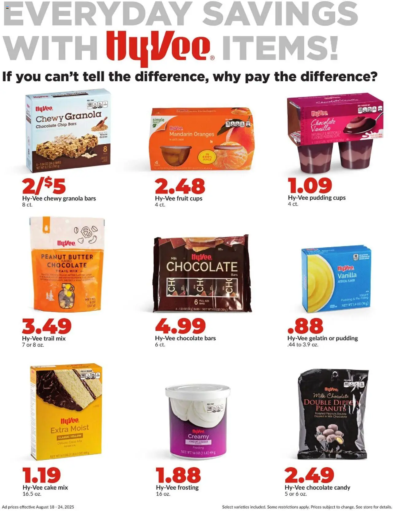 HyVee Weekly Ad - valid from 18.08.2025 | Page: 17 | Products: Milk, Butter, Cheese, Juice
