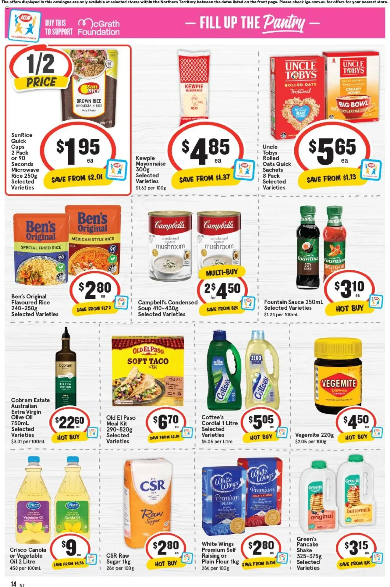 IGA catalogue - valid from 17.09.2025 | Page: 10 | Products: Sugar, Chilli, Wheat, Vegemite