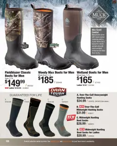Preview of Cabela's weekly ads valid from 11.08.2025 | Page: 120 | Products: Hunting Boot, Socks, Boots