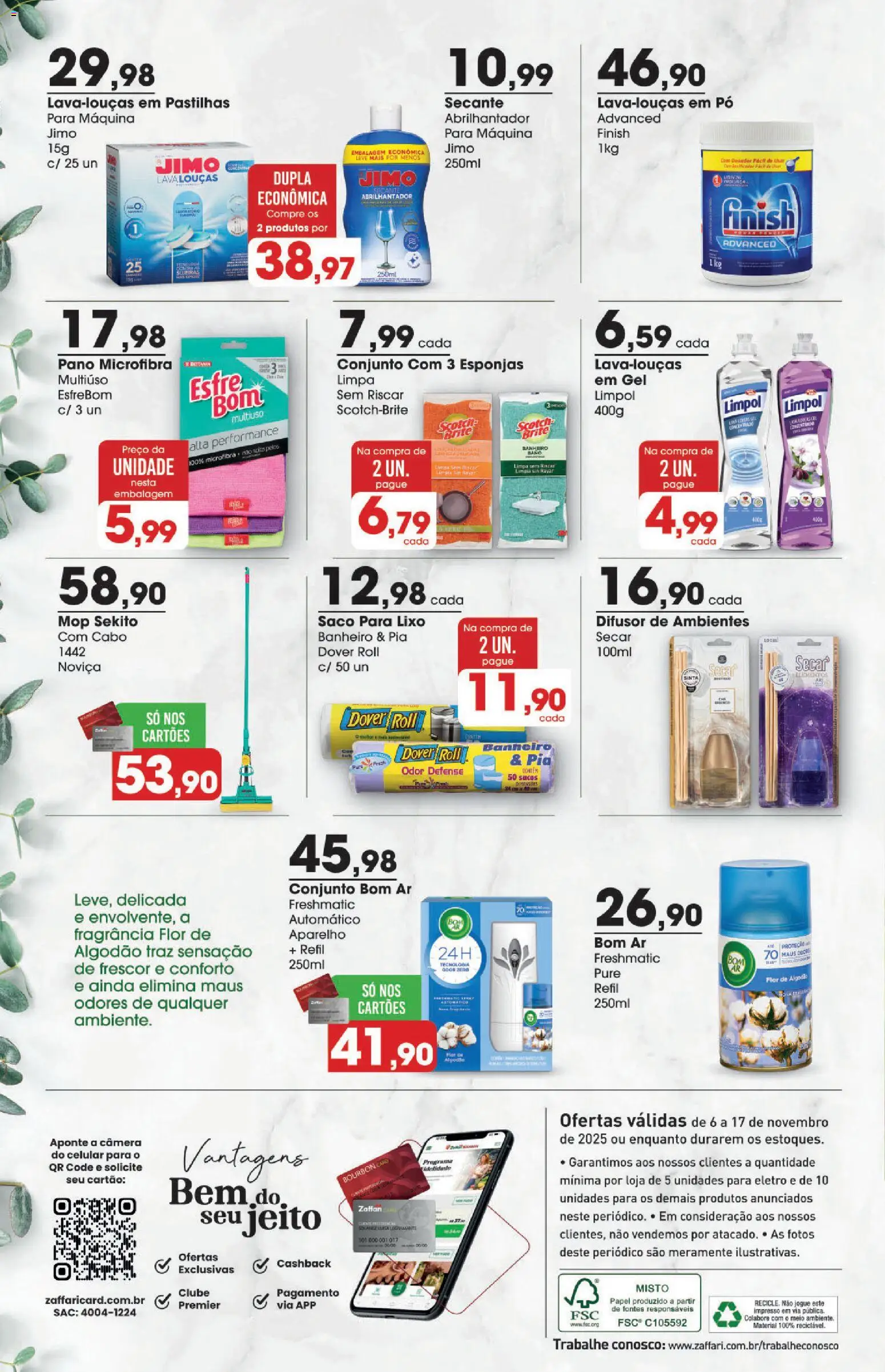 Zaffari Folheto - válido de 06.11.2025 | Página: 6 | Produtos: Difusor, Celular, Pó, Algodão