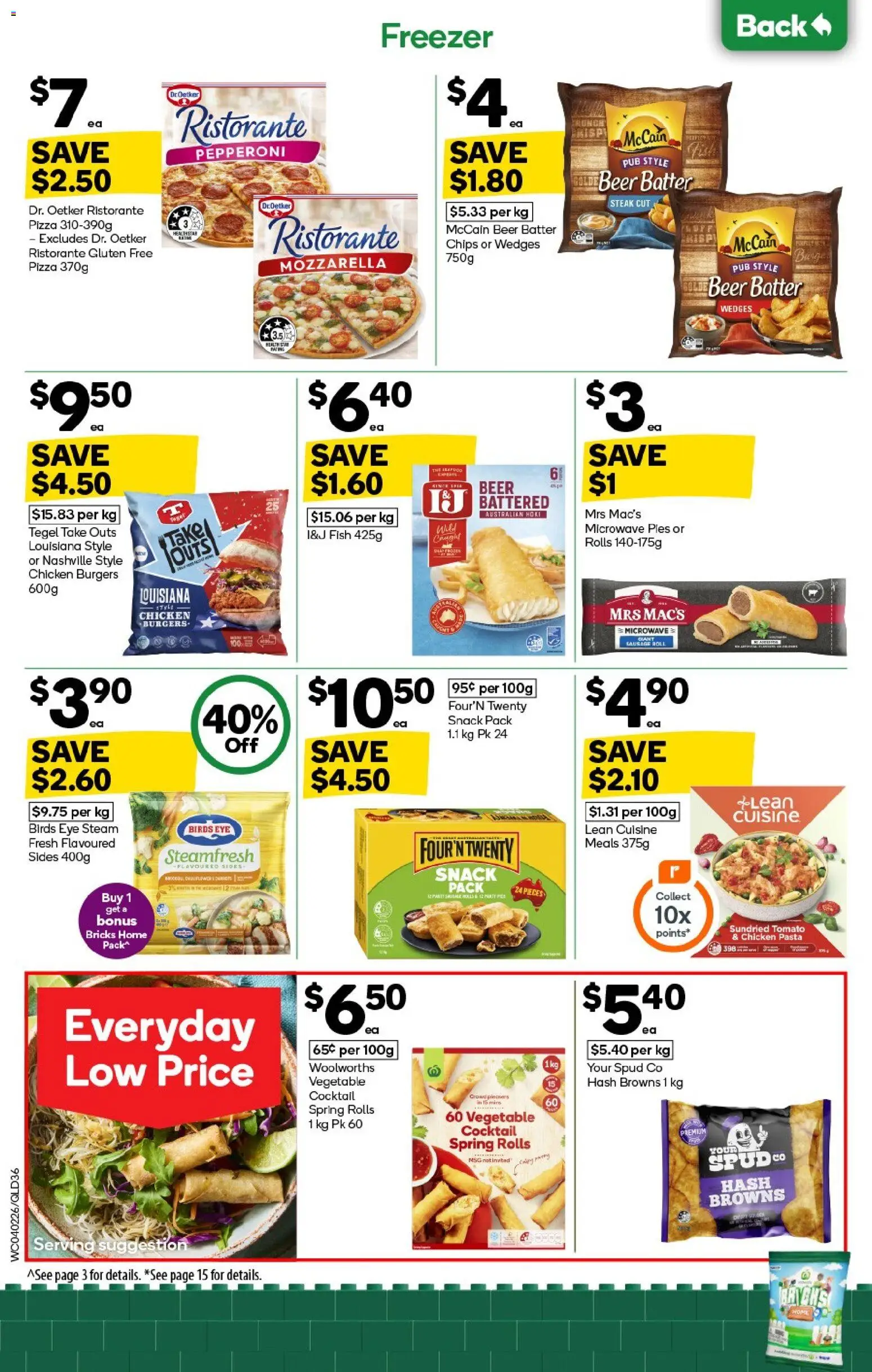 Woolworths catalogue - valid from 04.02.2026 | Page: 36 | Products: Beer, Chicken, Fish, Freezer