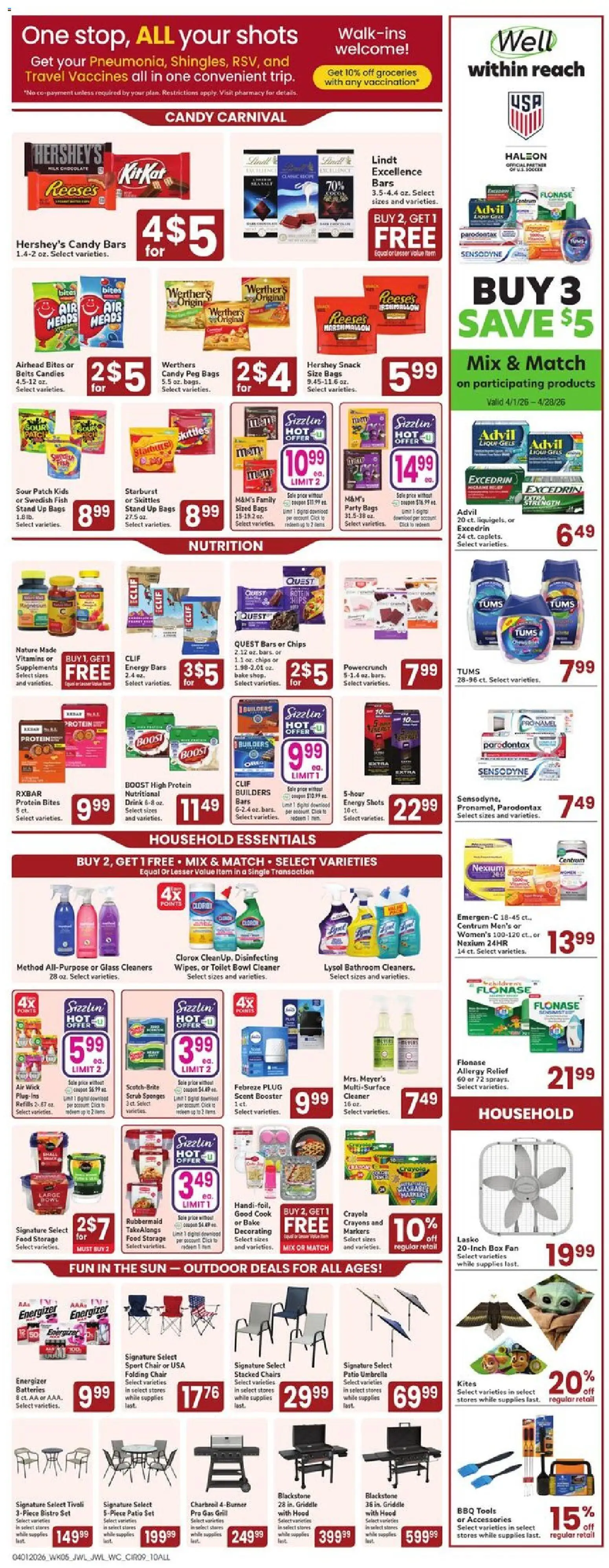 Jewel Osco Weekly Ad - IA - valid from 01.04.2026 | Page: 9 | Products: Box, Griddle, Grill, Fan