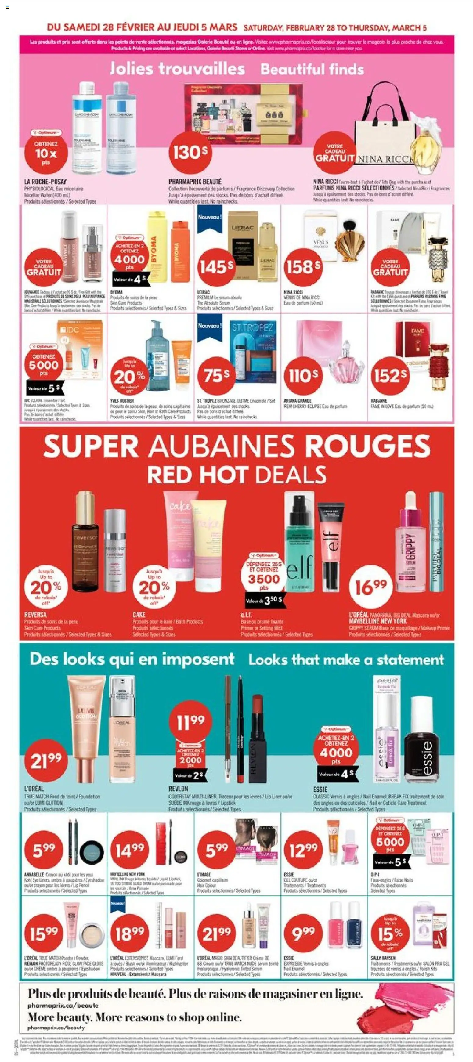 Pharmaprix flyer valid from 27.02.2026 | Page: 9 | Products: Bag, Fragrance, Lipstick, Bath