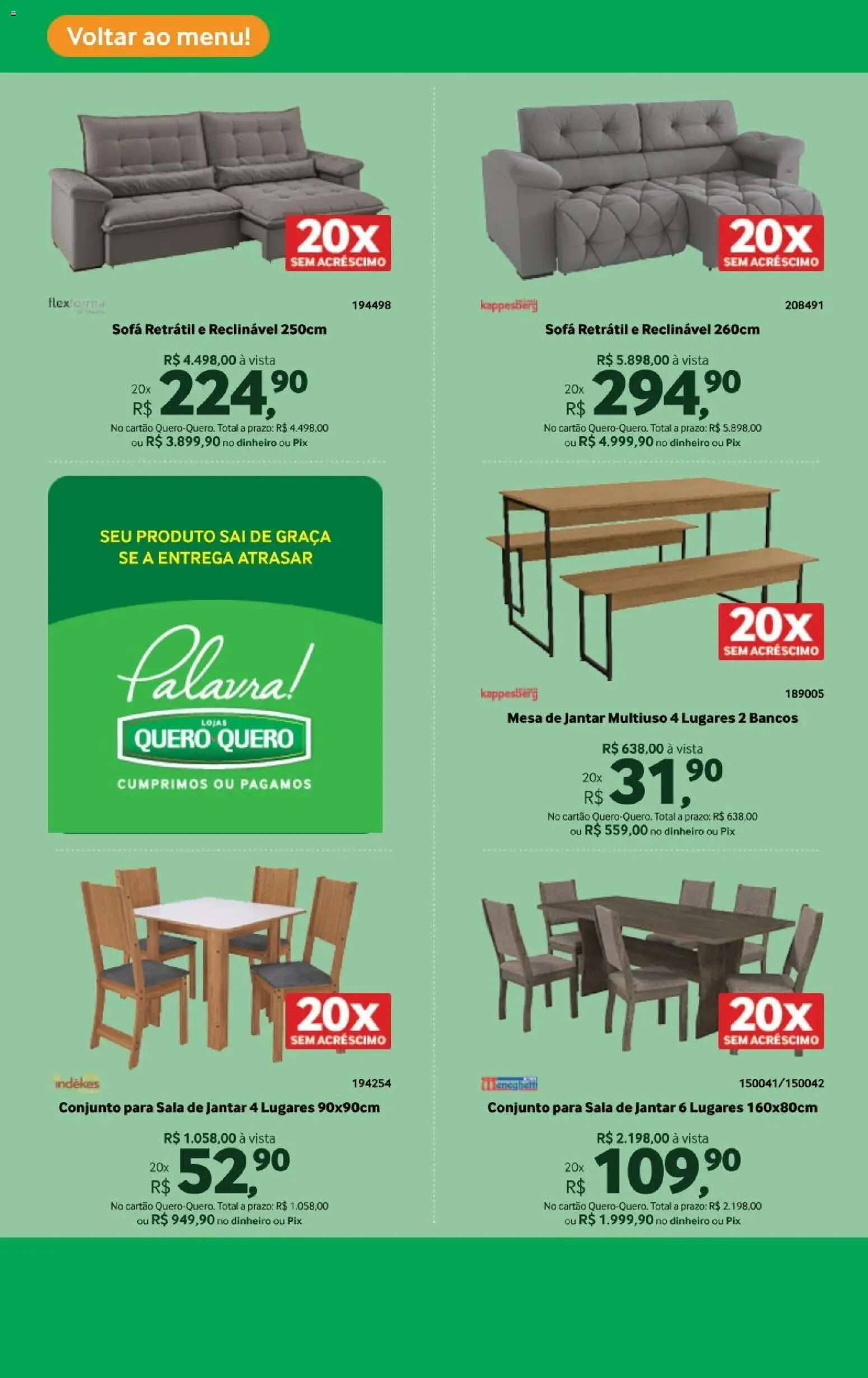 Lojas Quero-Quero Folheto - válido de 16.03.2026 | Página: 15 | Produtos: Sofá, Mesa, Mesa de jantar