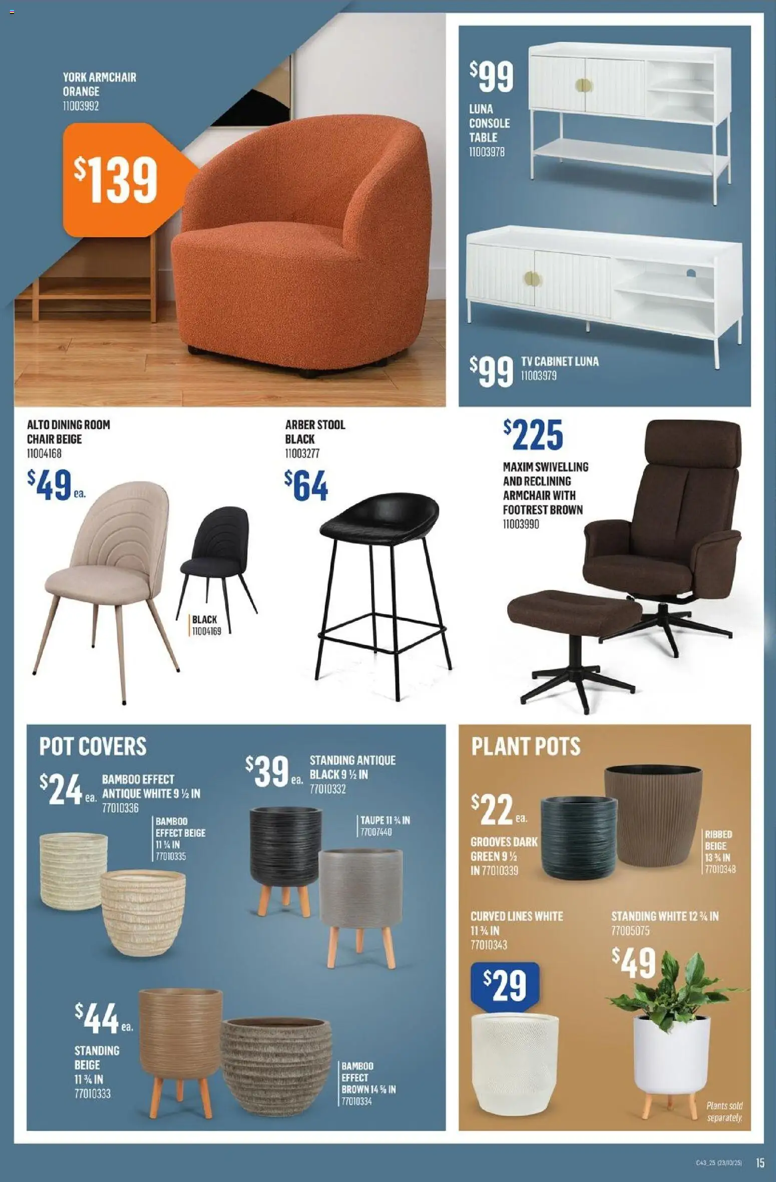 Canac flyer valid from 23.10.2025 | Page: 15 | Products: Tv, Armchair, Table, Cabinet